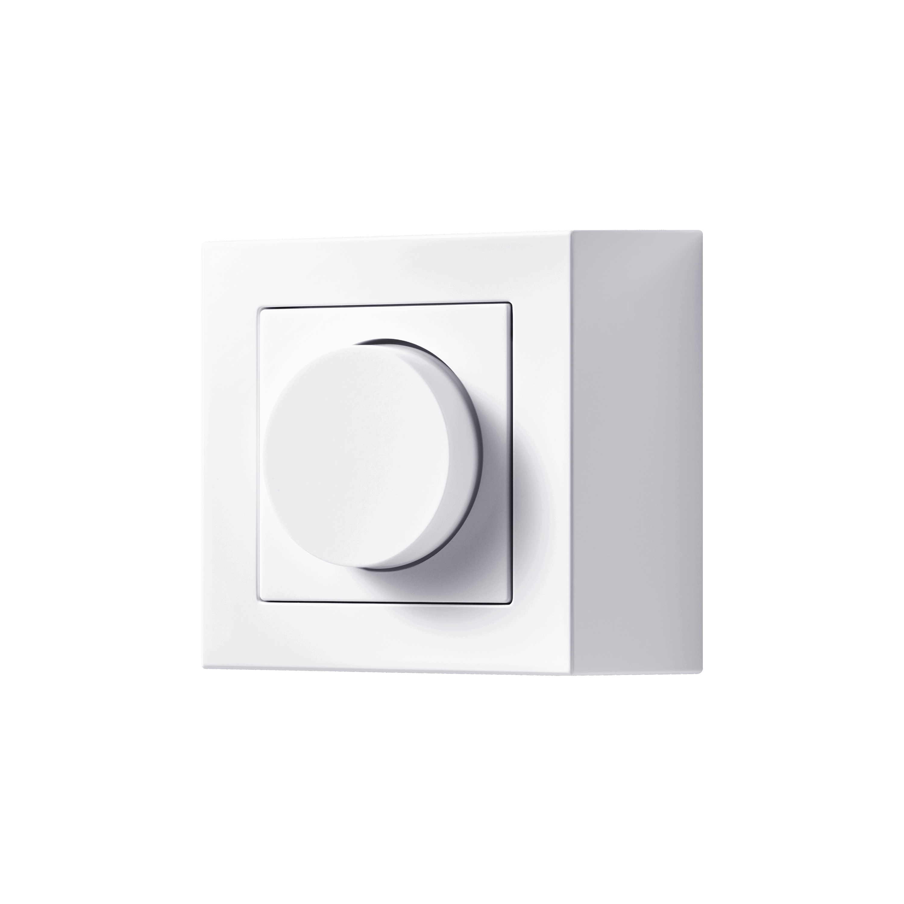 A CUBE rotary dimmer in white