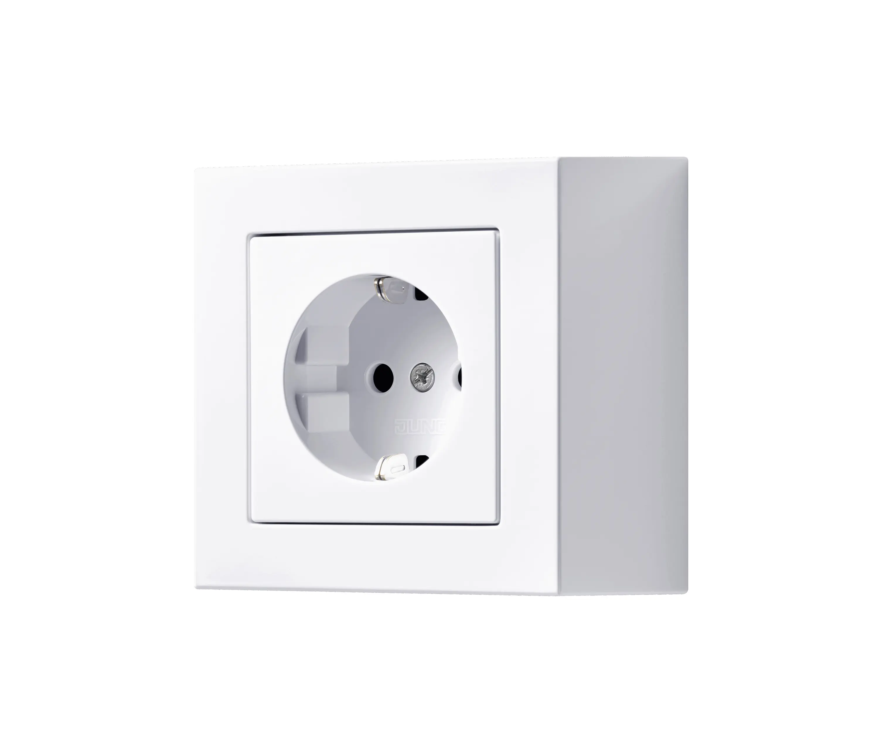 JUNG - A CUBE SCHUKO socket in white