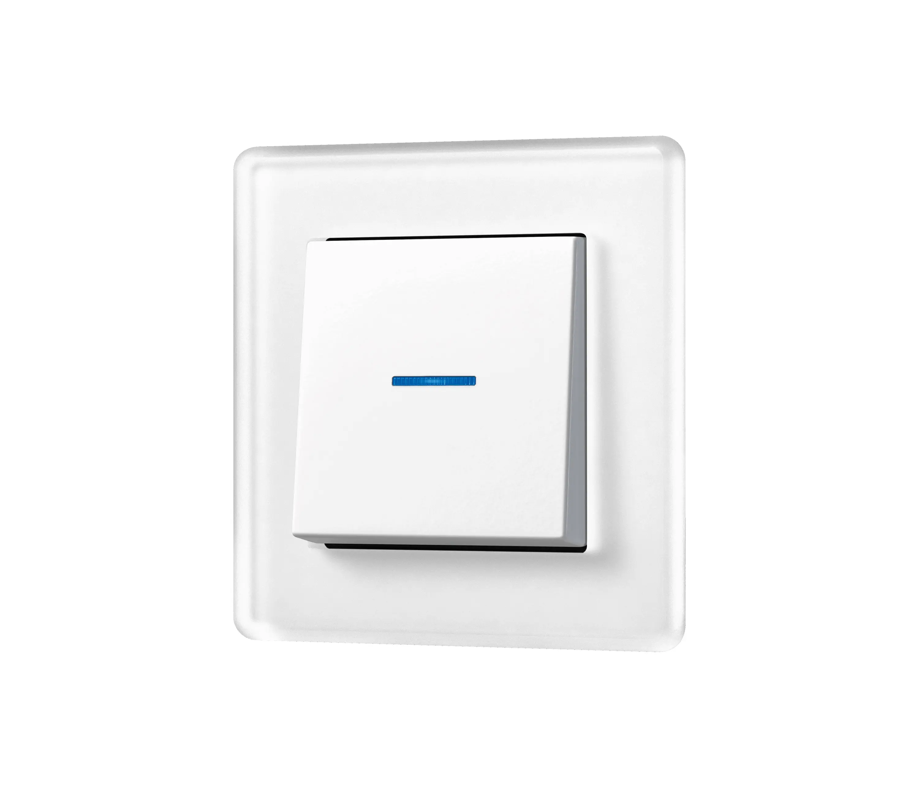 JUNG - A VIVA in white switch in white LED in blue