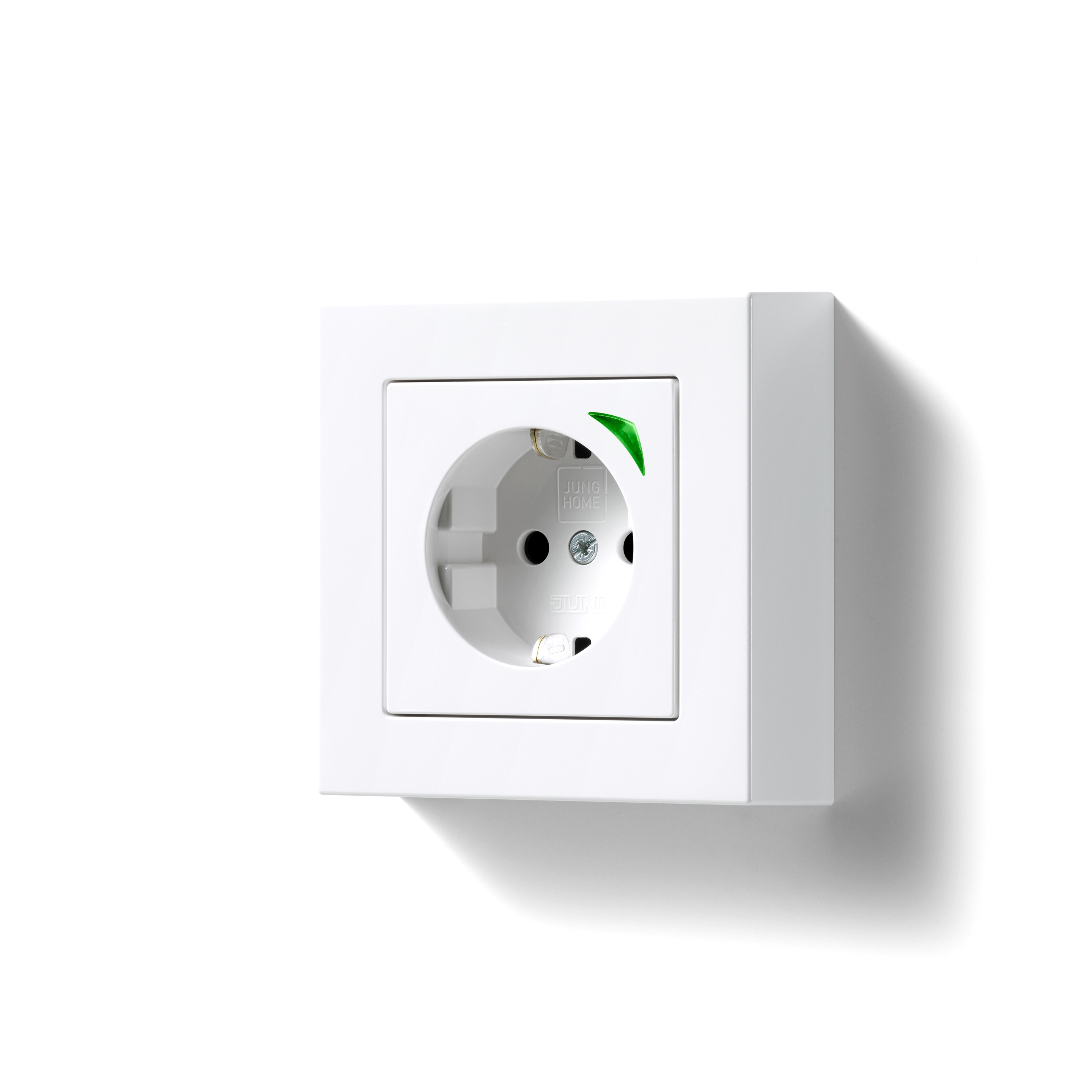 Display product A 550 | JUNG HOME SCHUKO® socket Energy raised frame in white from manufacturer JUNG