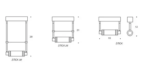 segno - Stick Ceiling lamp