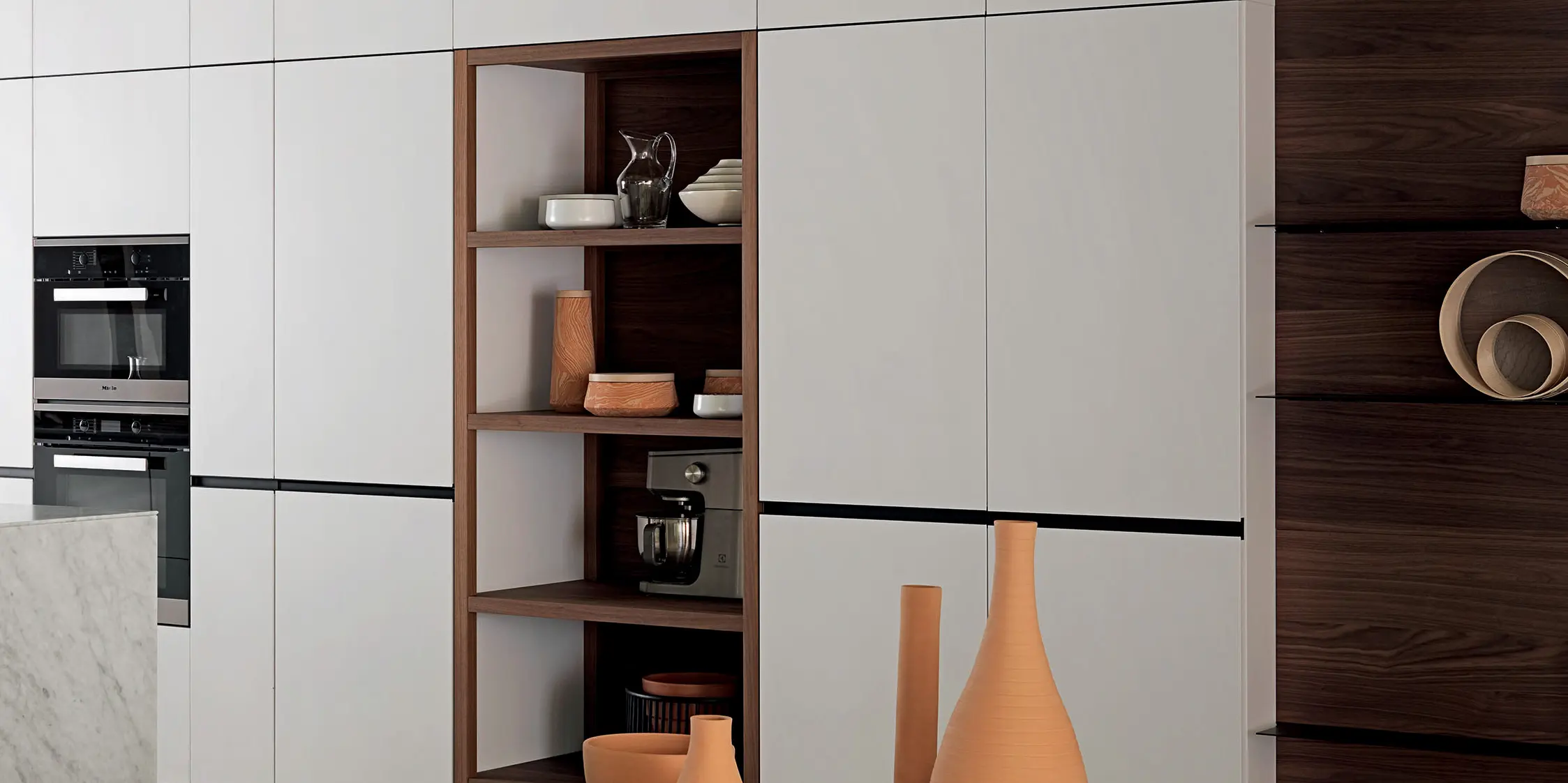 Valcucine - Wooden shelving unit
