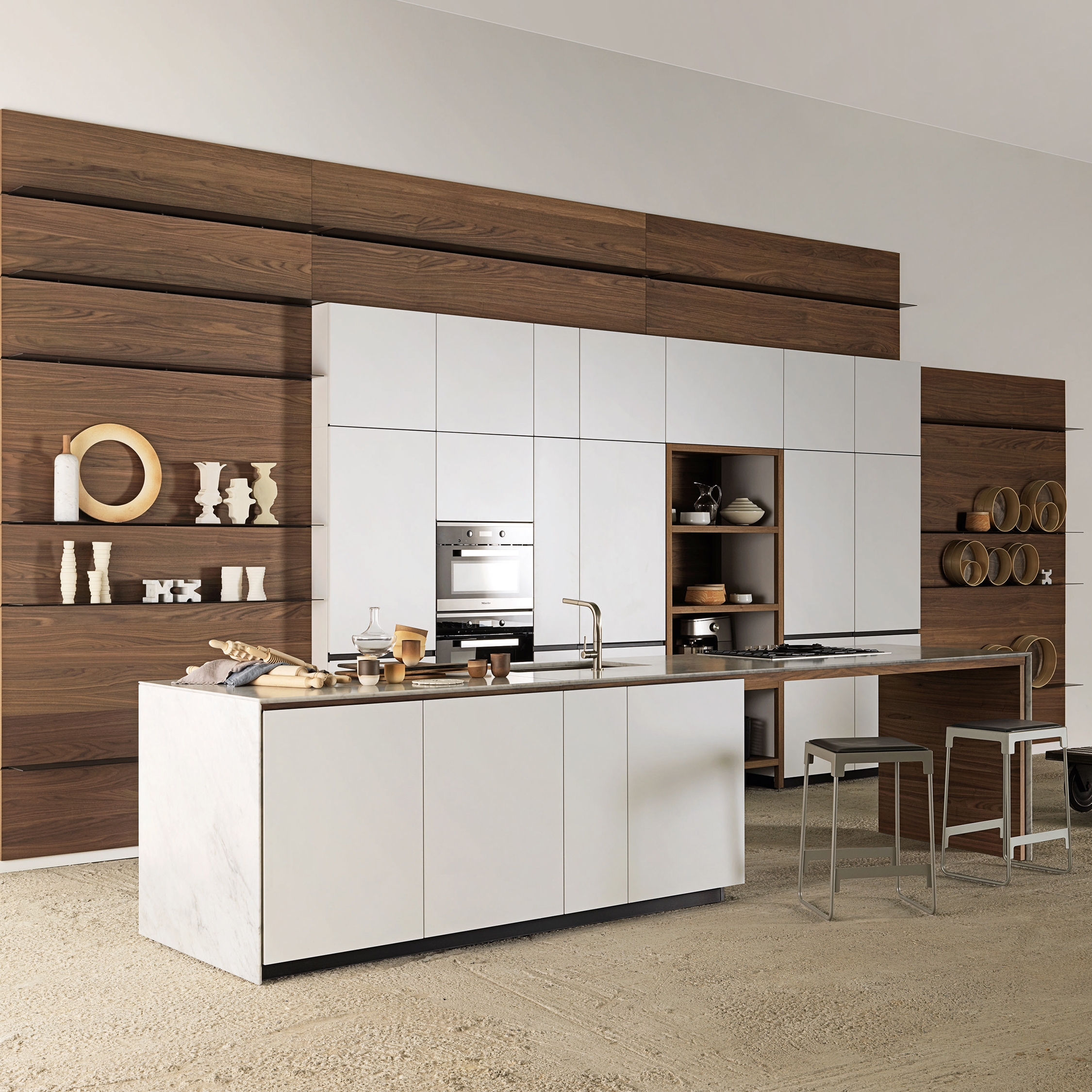 Display product Forma Mentis | Laccato Opaco Bianco Ghiaccio from manufacturer Valcucine