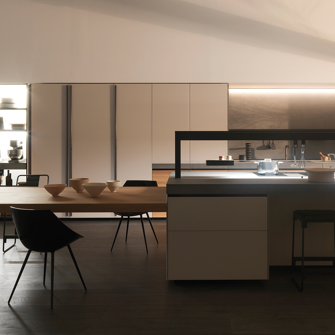 Mostra il prodotto Genius Loci | Tactile Elm with Drawer in Tech Ceramic del produttore Valcucine