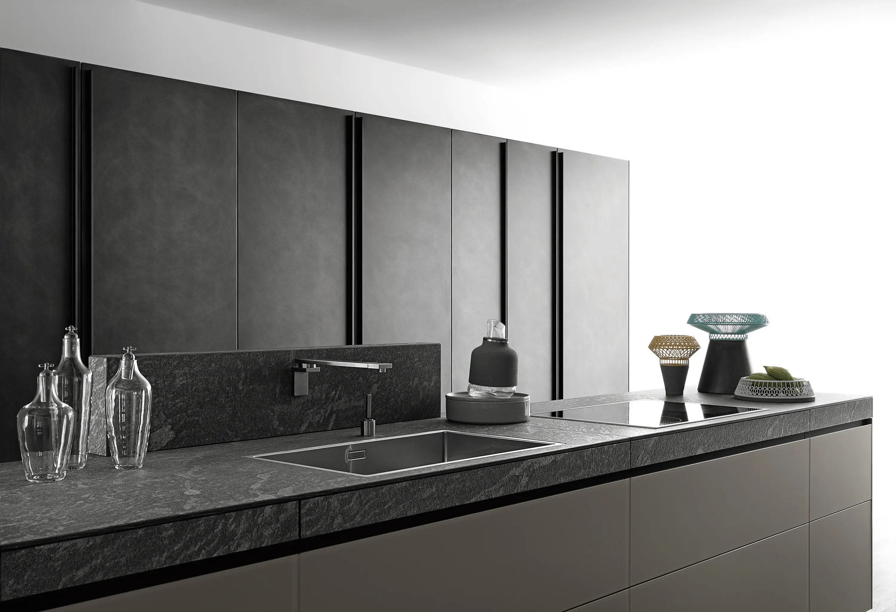 Valcucine - Genius Loci | Vitrum Matte Mochaccino with Cardoso Drawer