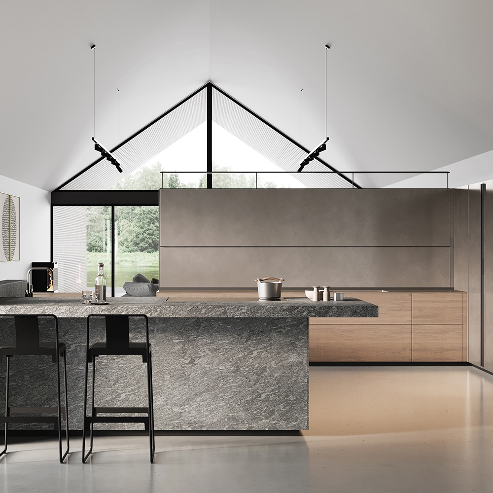 Display product Artematica Tactile Walnut with Pewter Stainless Steel New Logica from manufacturer Valcucine