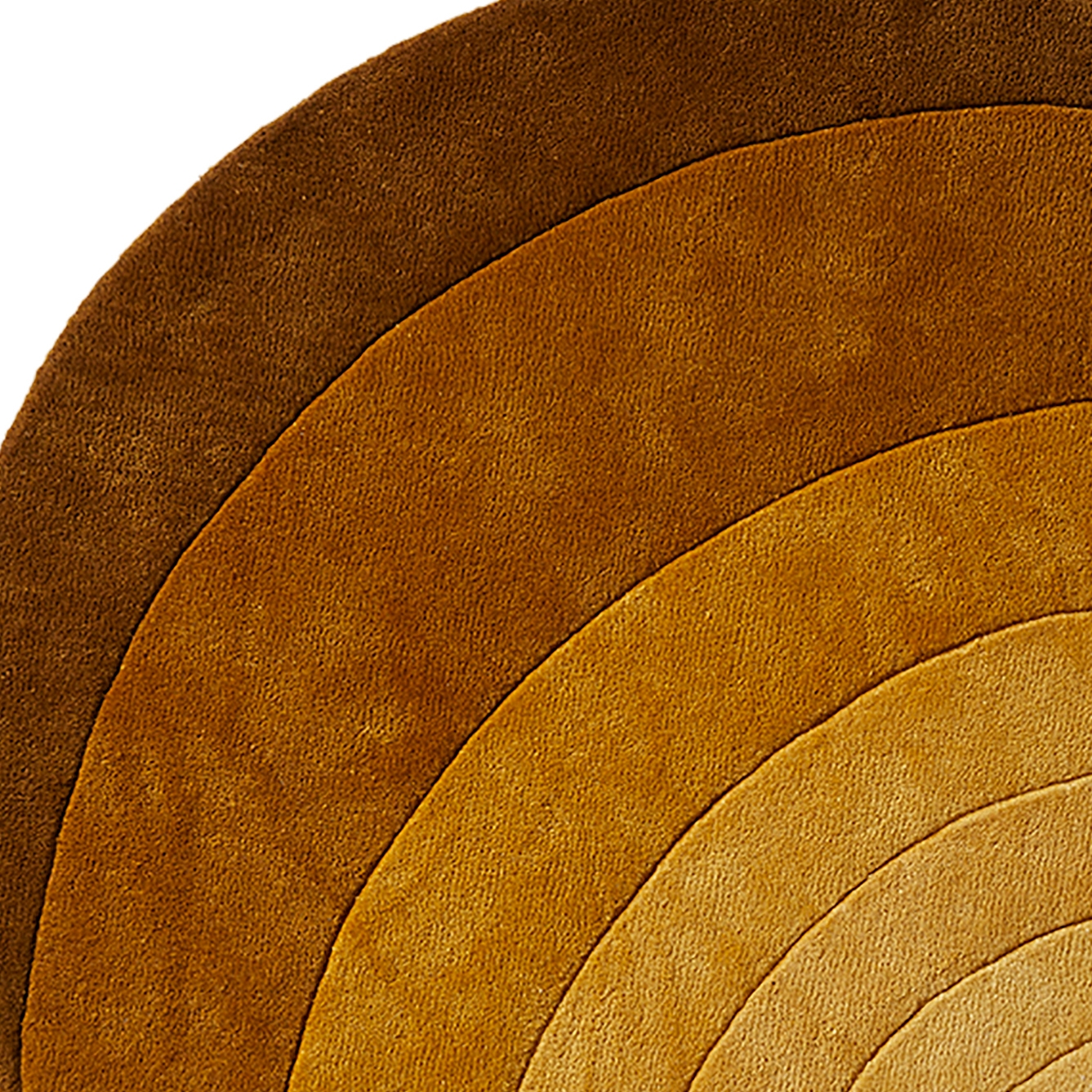 Luna Rug | Ø120 Dark yellow