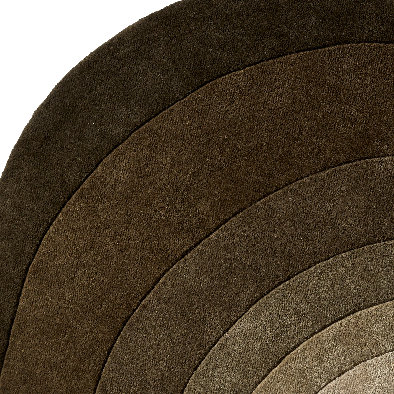 Luna Rug | Ø120 Dark green