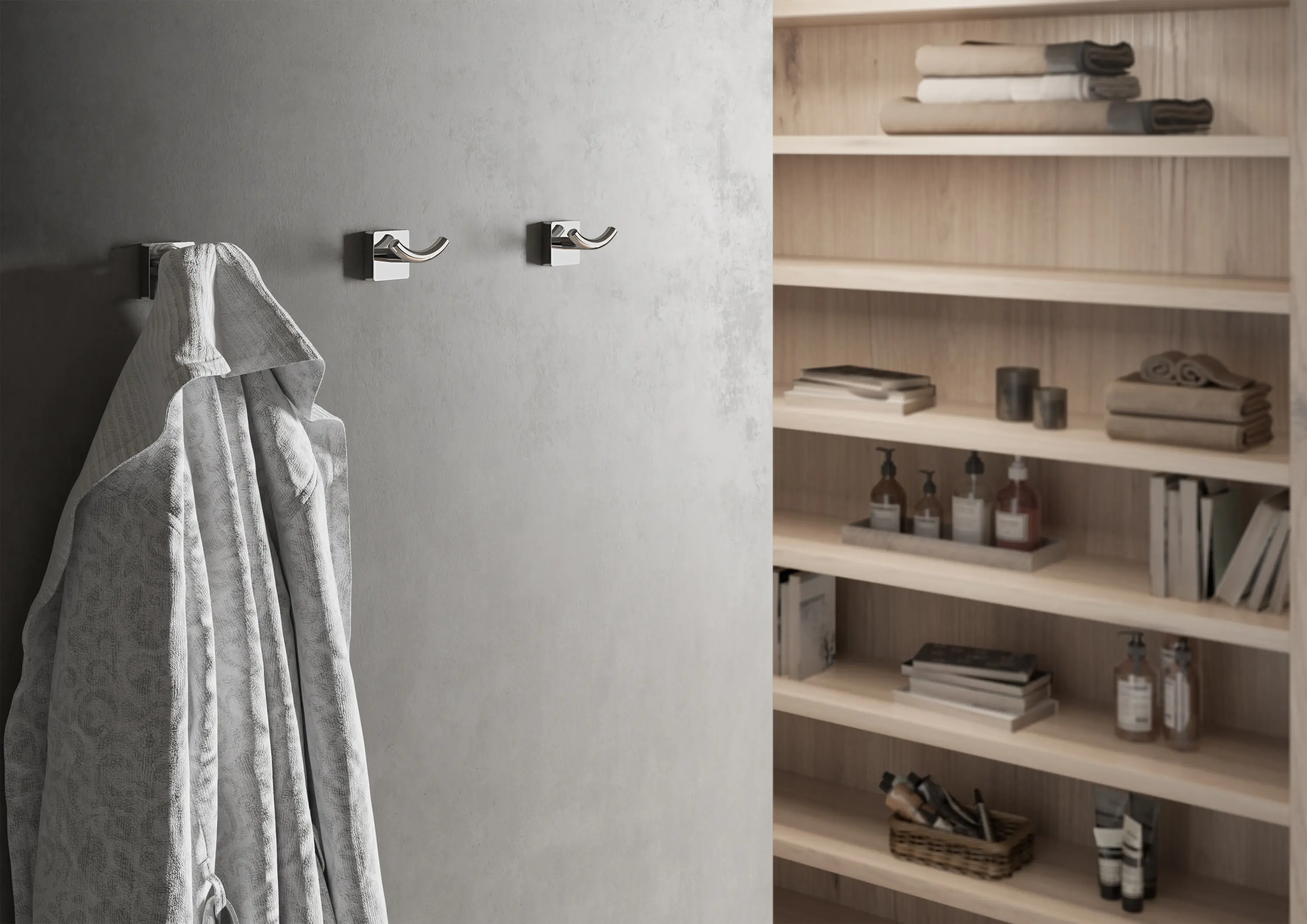 Inda - Forum quadra Double swing arm towel holder