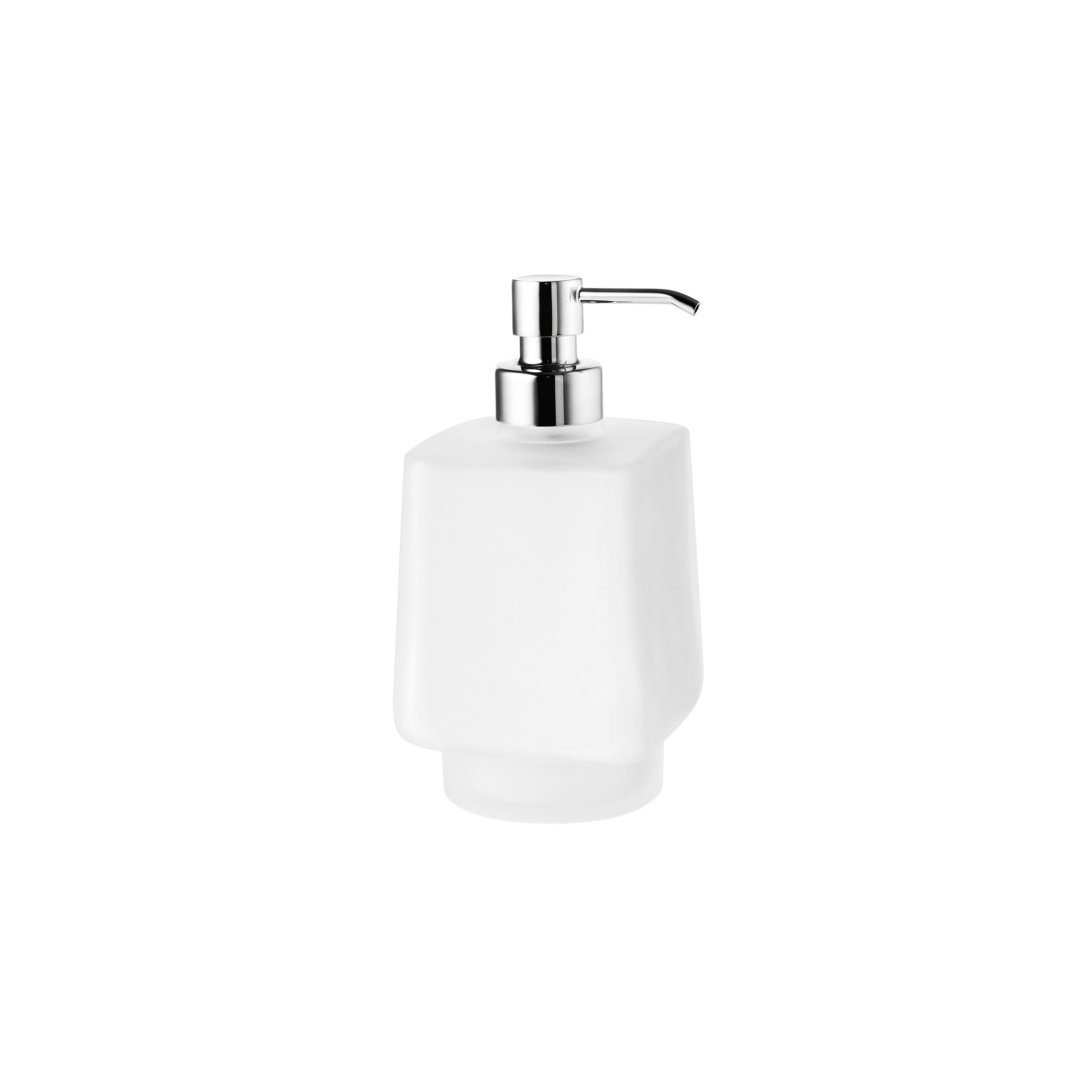 Display product Divo Satined glass soap dispenser with chrome-plated brass pump, for art. A1510N from manufacturer Inda