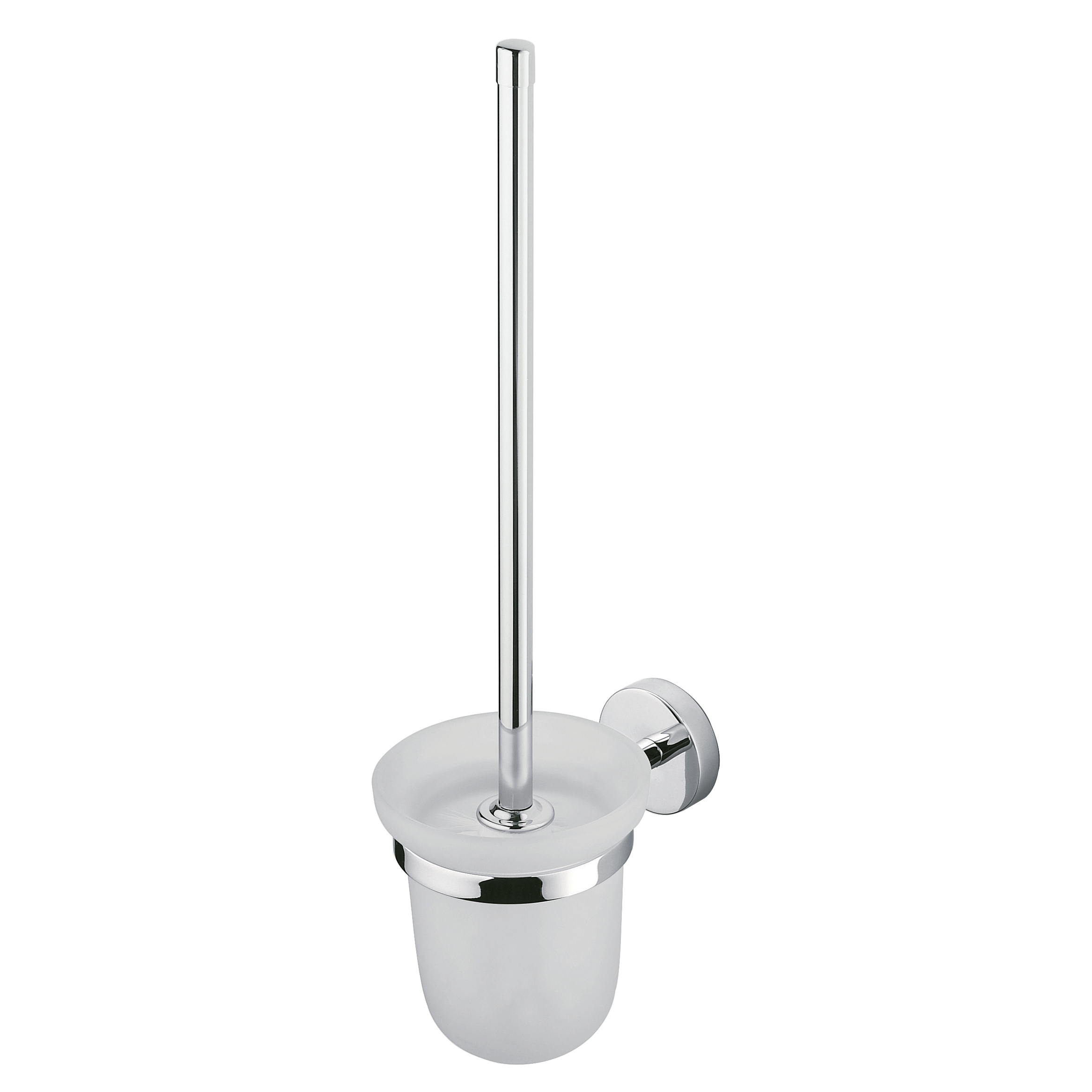 Display product Forum Wall-mounted toilet brush holder, with satined glass dish from manufacturer Inda