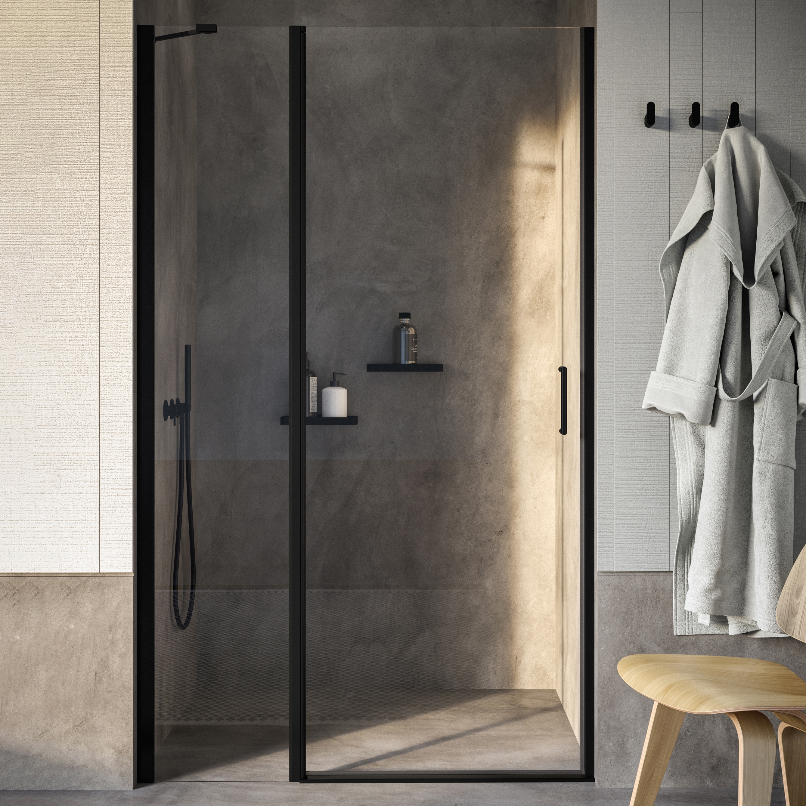 Display product Claire Design Pivot door with fixed element for niche from manufacturer Inda