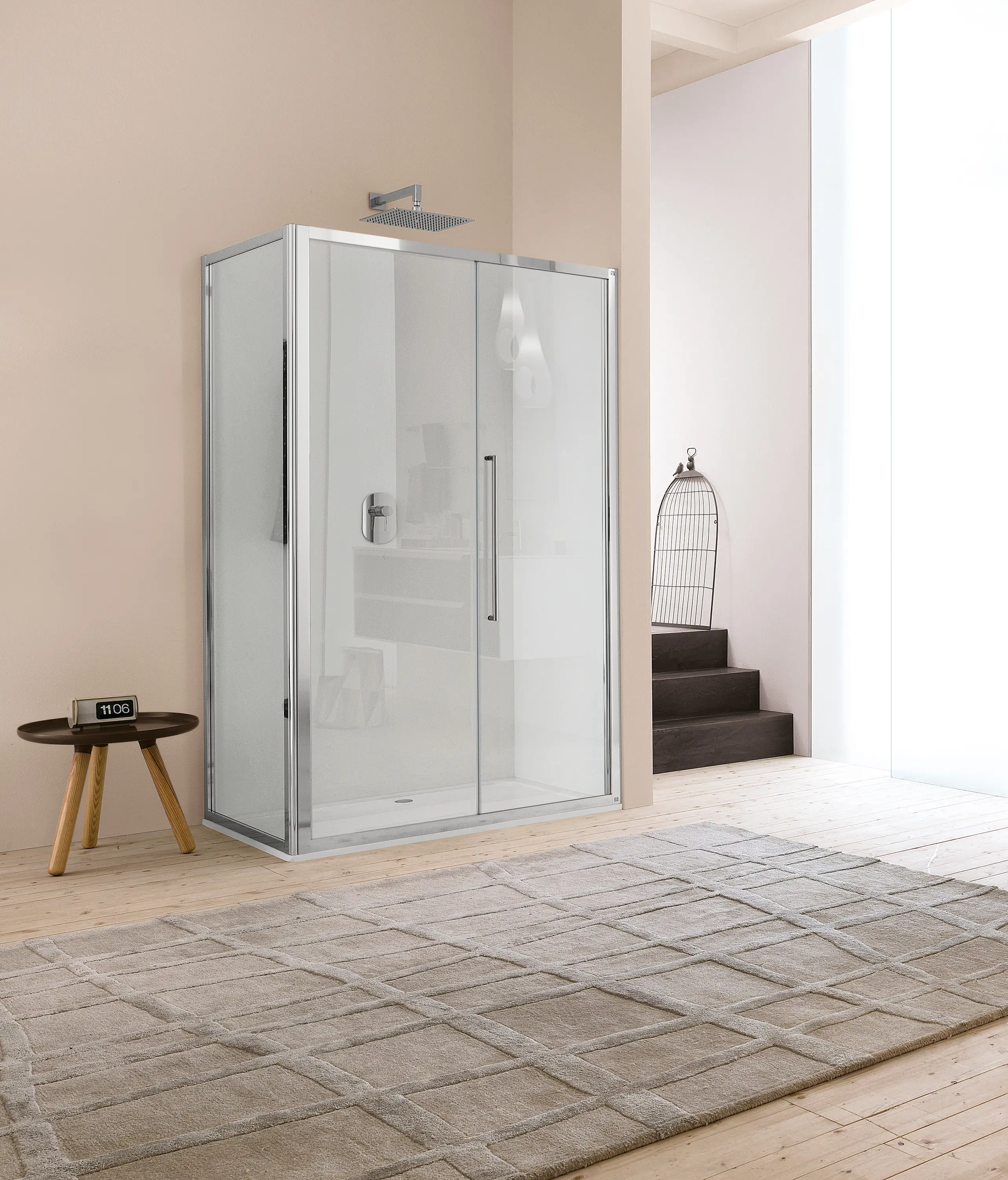 Inda - Trendy Design Drehtür auf festem Element