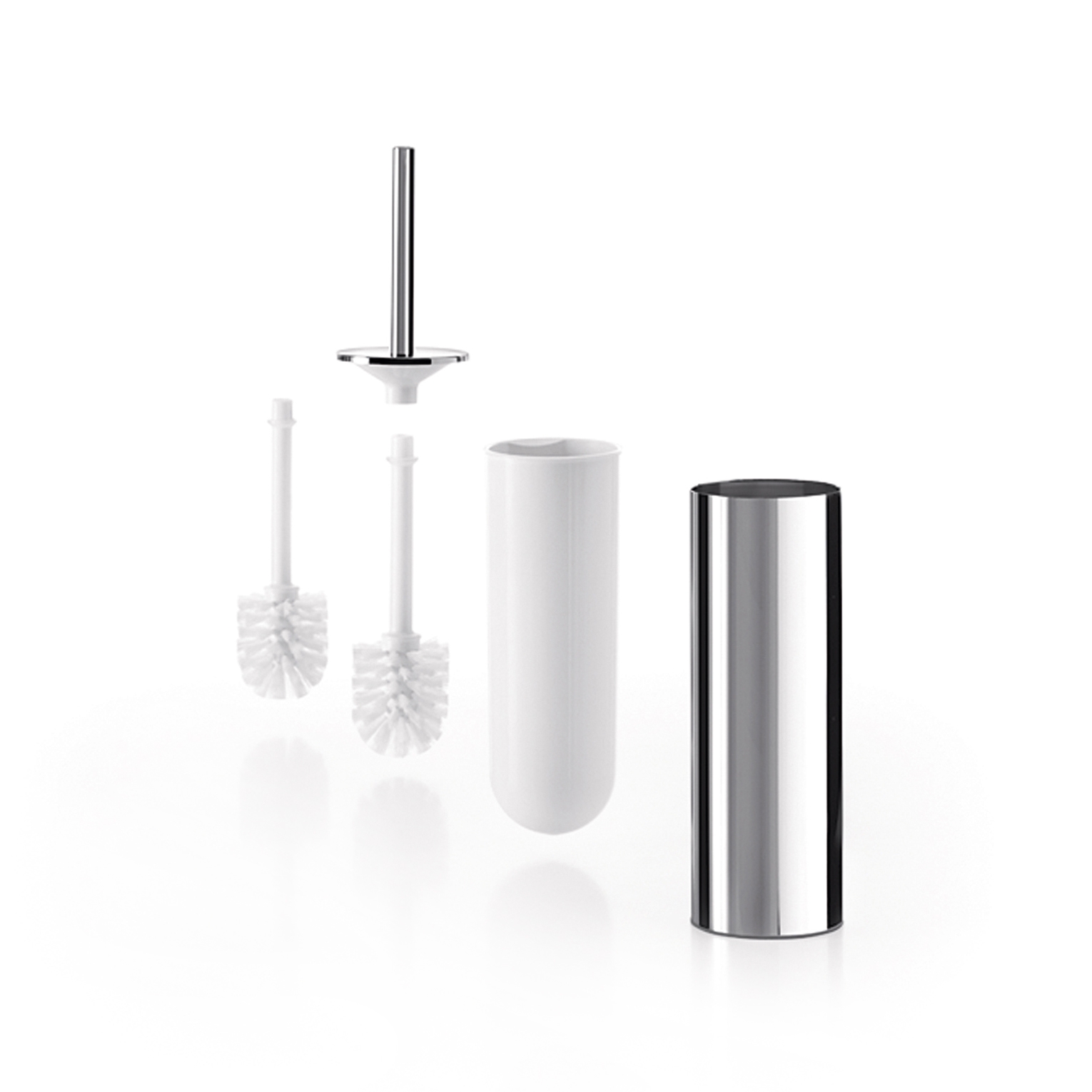 Display product Mylove wall-mounted / free-standing toilet brush holder, white spare brush included from manufacturer Inda