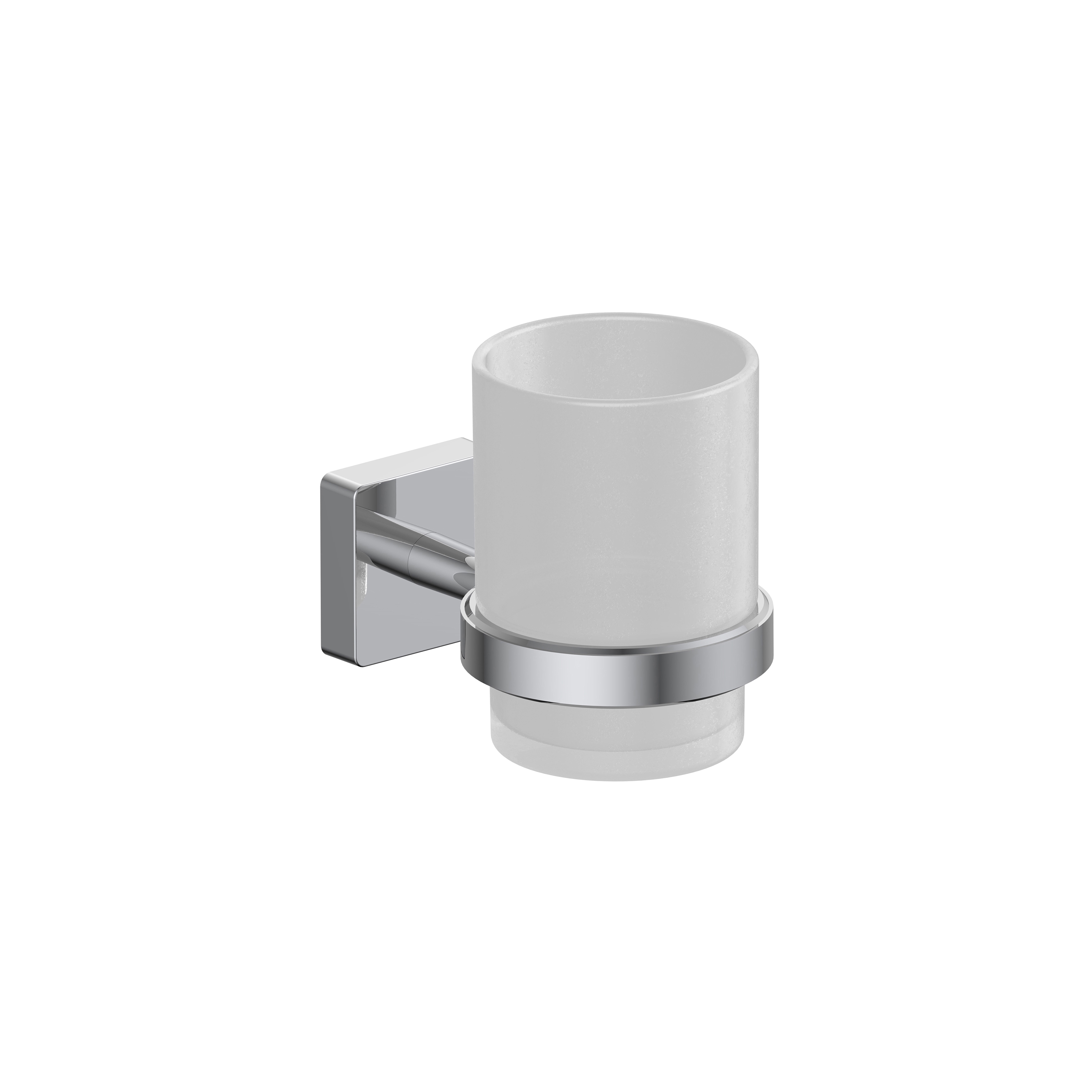 Vertoon produk Forum quadra Wall-mounted tumbler holder with satined glass tumbler van vervaardiger Inda