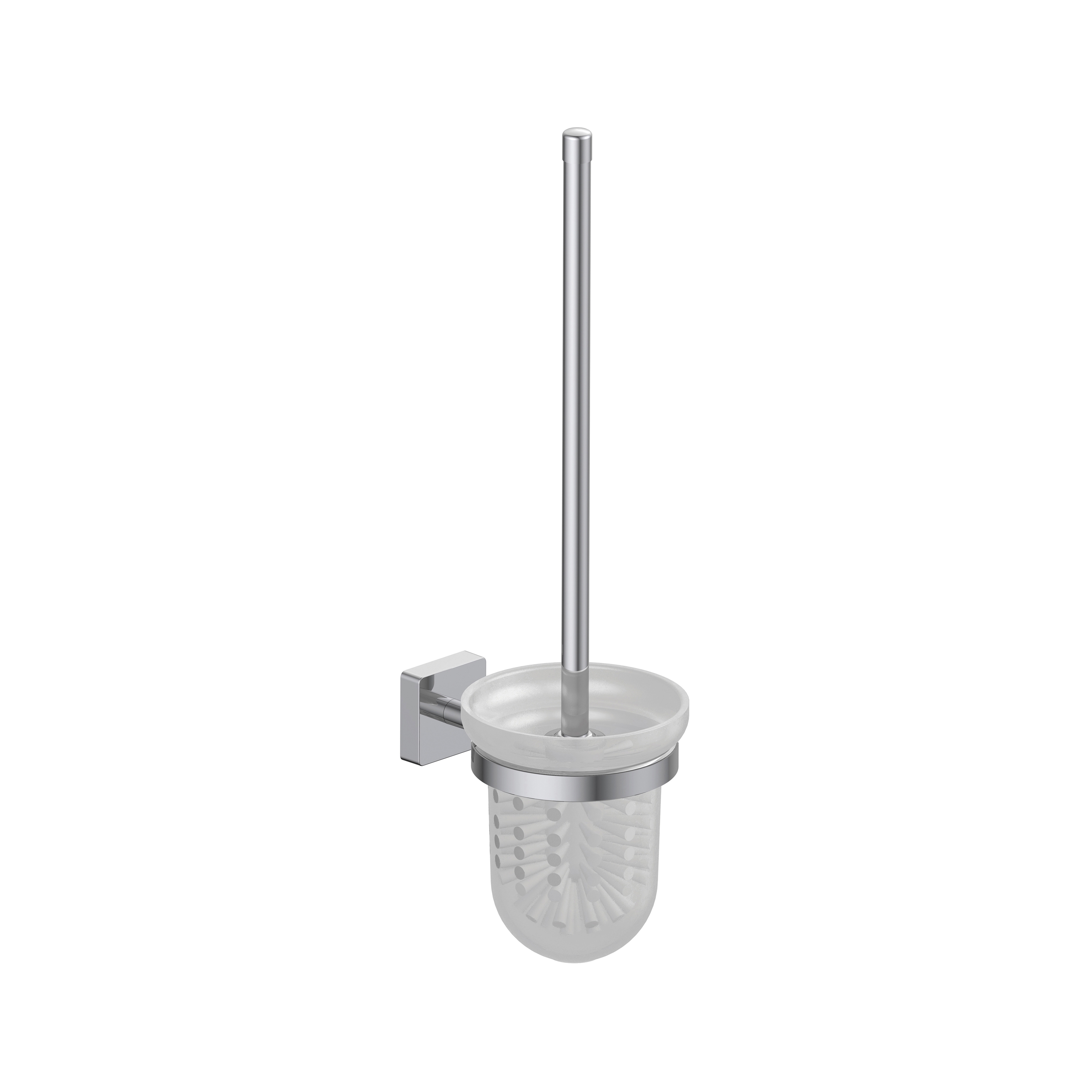 Produkt Forum quadra WC-Bürstengarnitur mit satiniertem Glasschale, Wandmodell des Herstellers Inda anzeigen