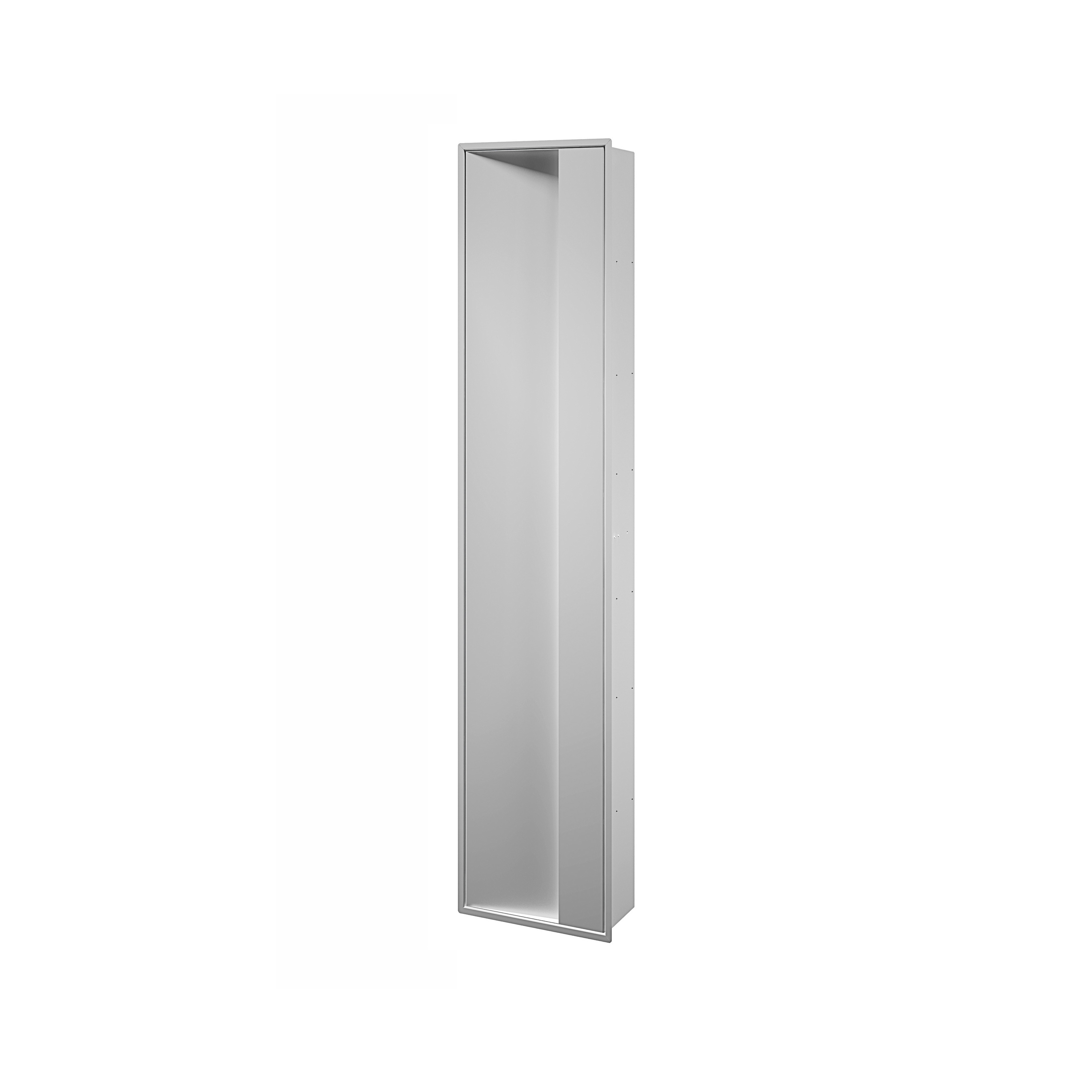 Display product Recessed modul with glass shelves, hairdryer horder, glass shelves, pivot door with internal mirror from manufacturer Inda