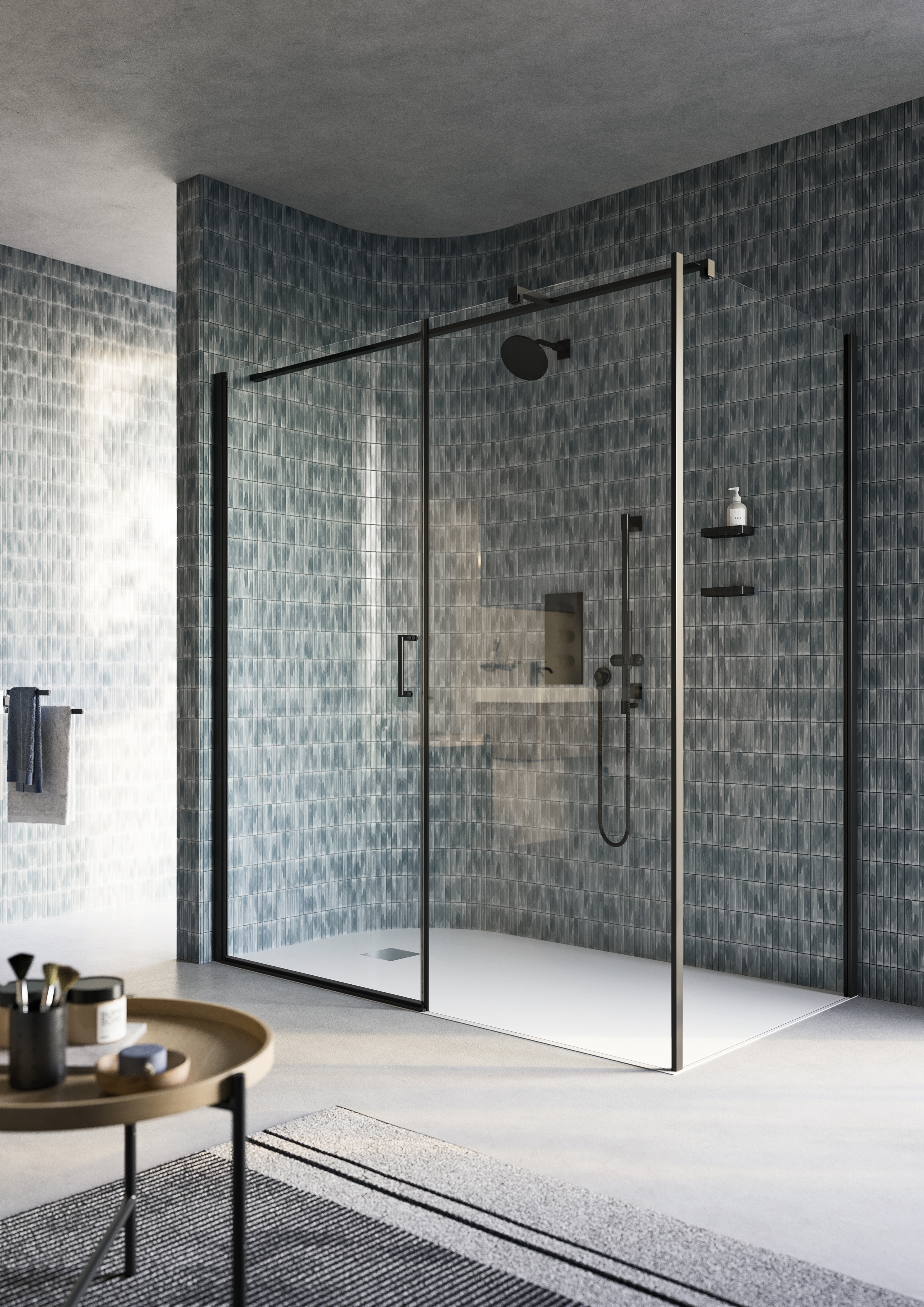 Display product Claire Design Pivot door on fixed element for niche from manufacturer Inda