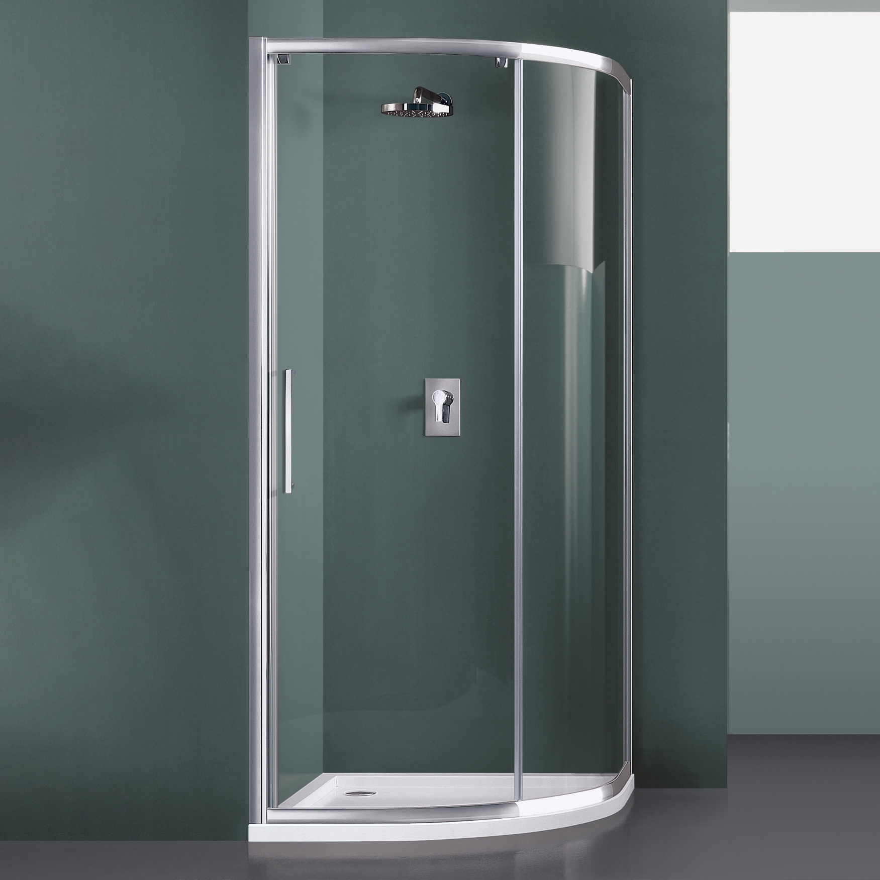 Display product Praia Quadrant with sliding door from manufacturer Inda