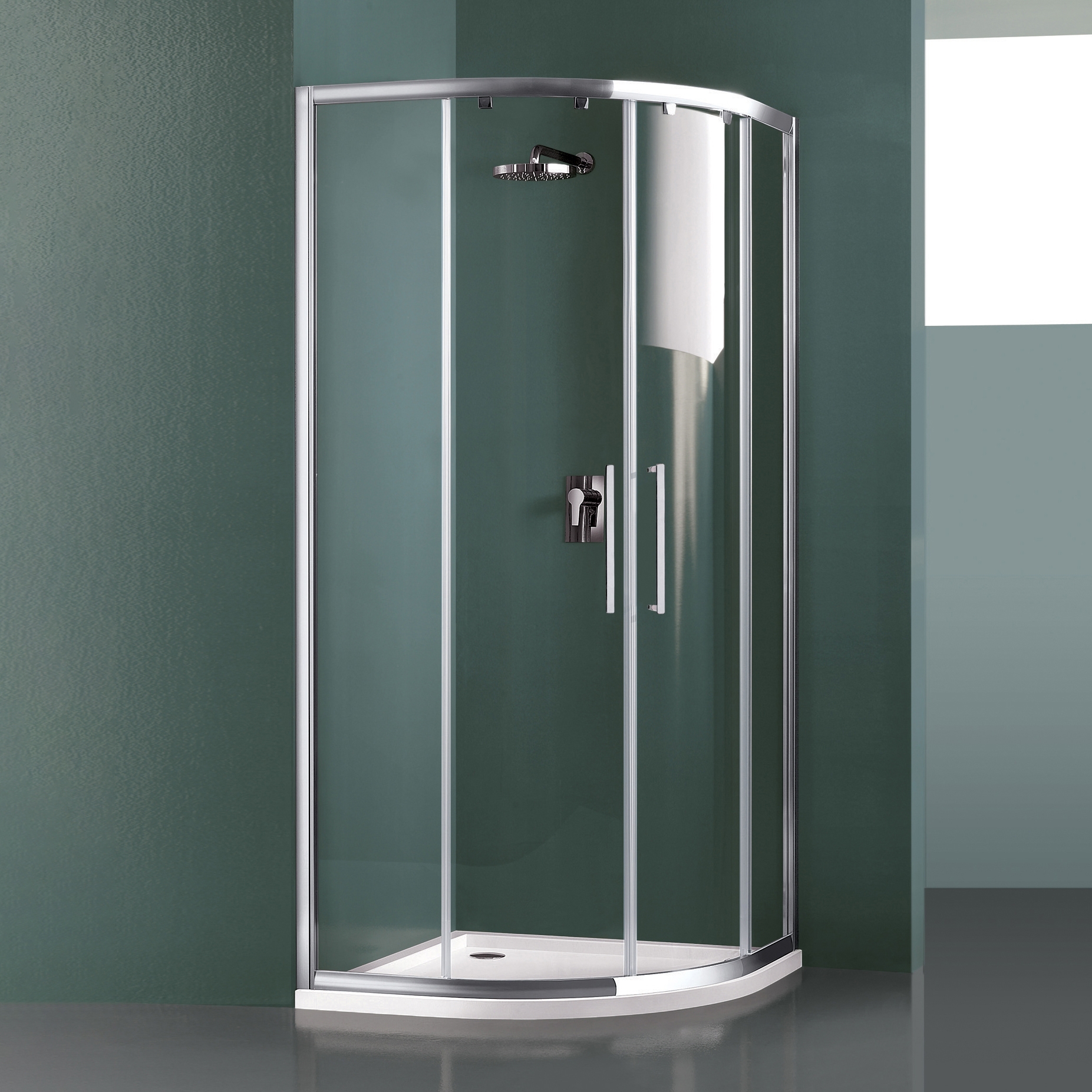 Display product Praia Quadrant with two sliding doors from manufacturer Inda