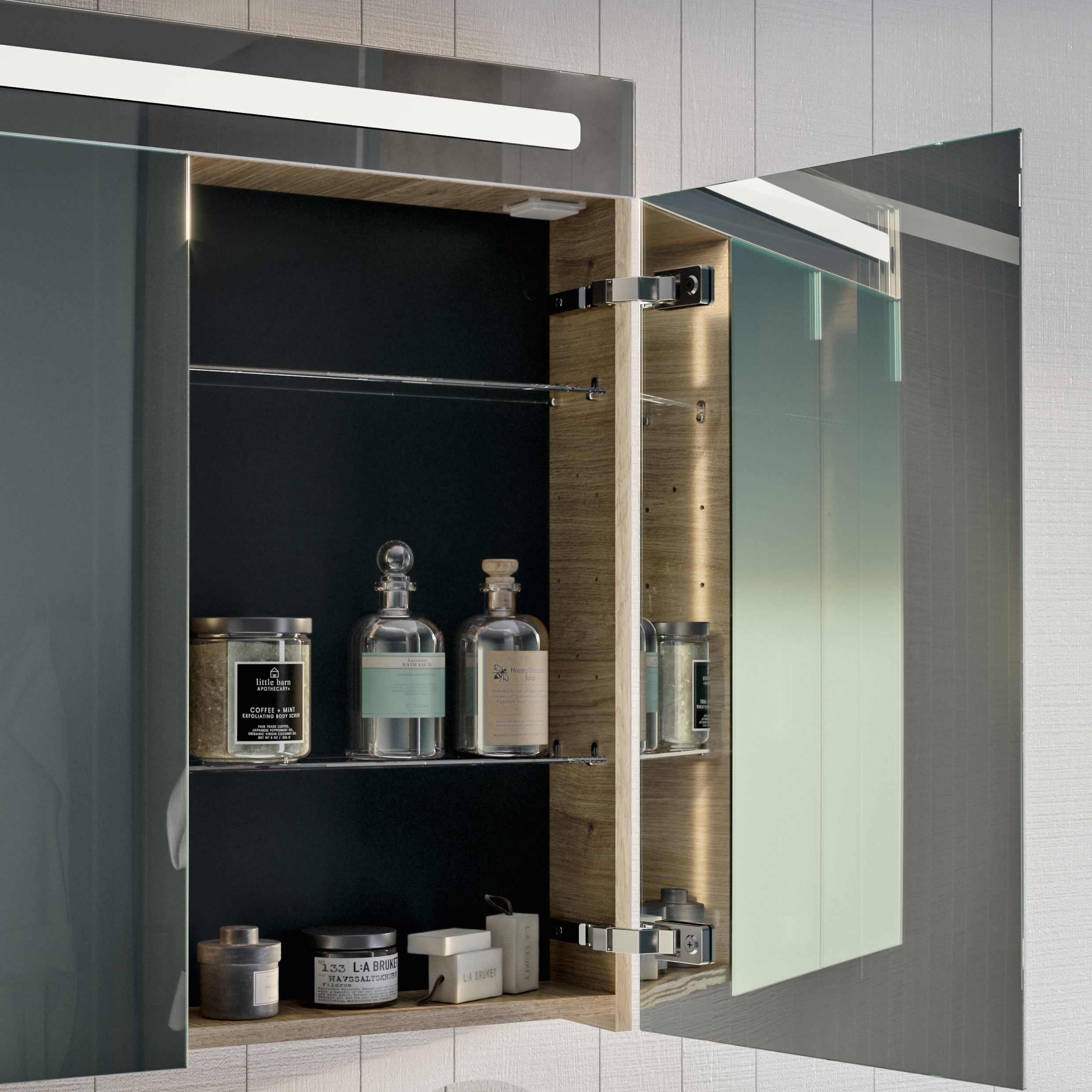 Produkt Daily
Spiegelschrank mit 2 verspiegelten Türen H80 cm, 2 Regale des Herstellers Inda anzeigen