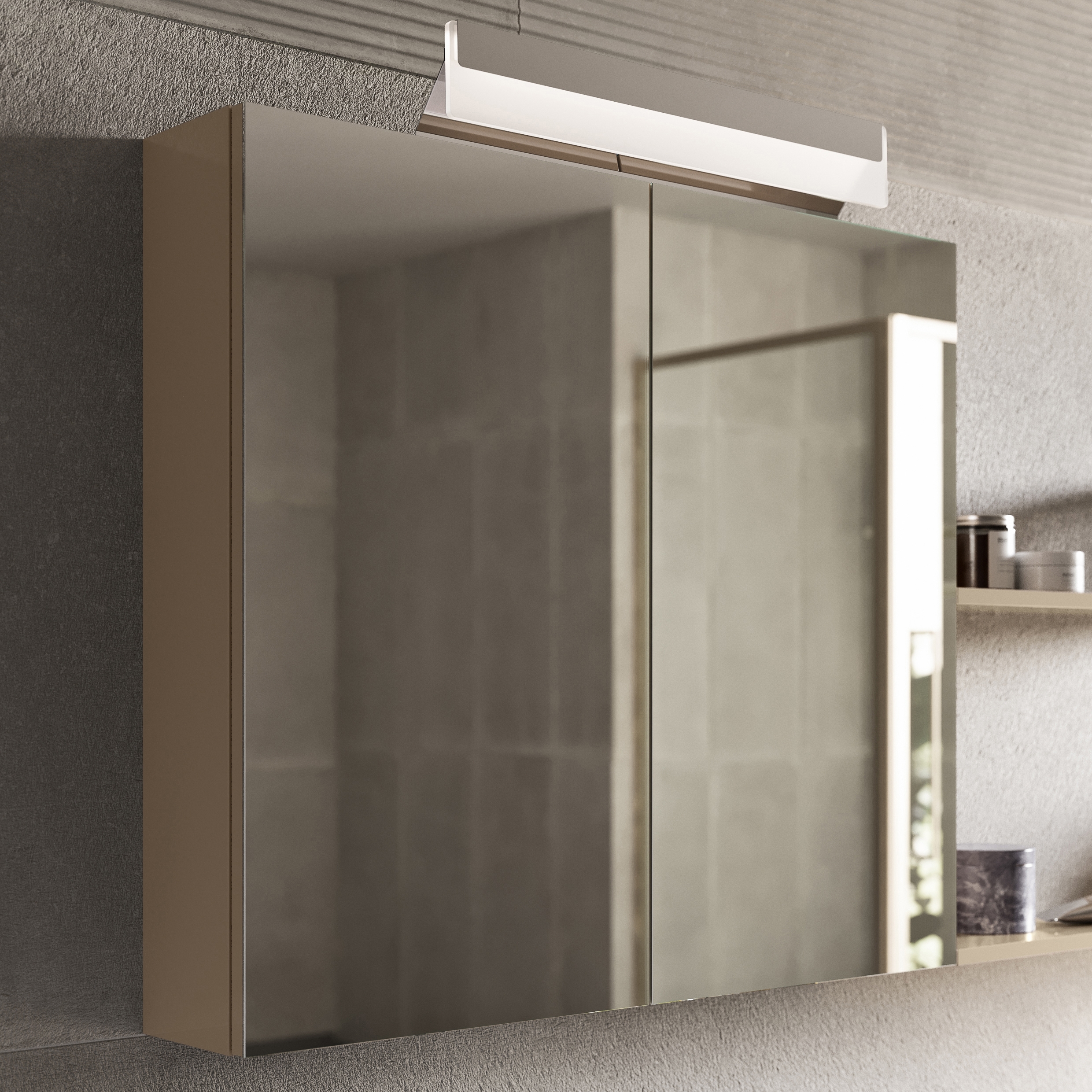 Produkt Weekly
Spiegelschrank mit 2 verspiegelten Türen H70 cm, 2 Glas Regale des Herstellers Inda anzeigen