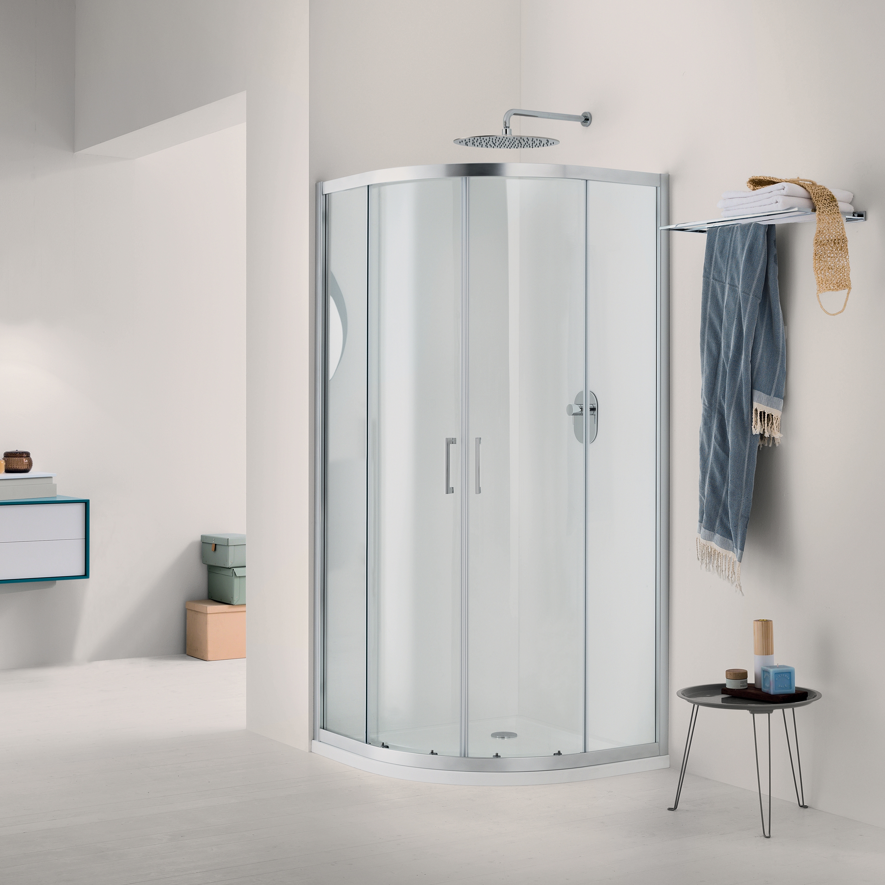 Display product New claire Quadrant with two sliding doors from manufacturer Inda