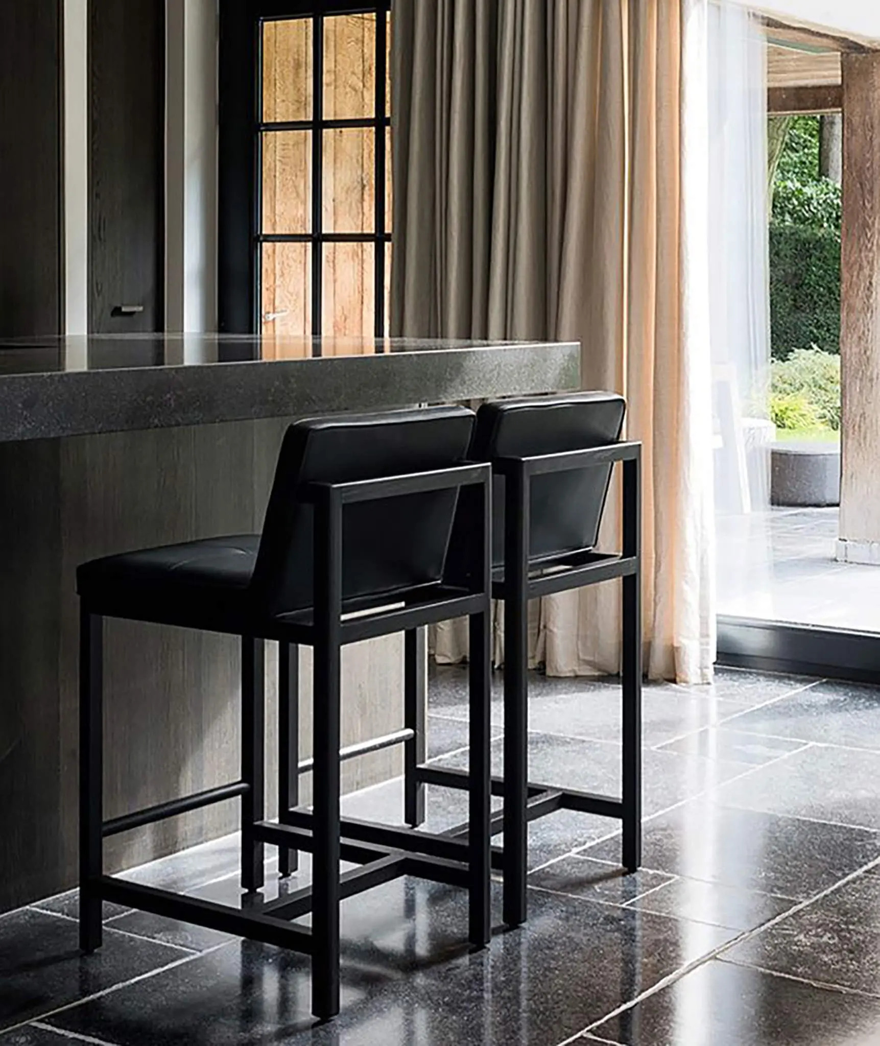 BassamFellows - Wood Frame Stool