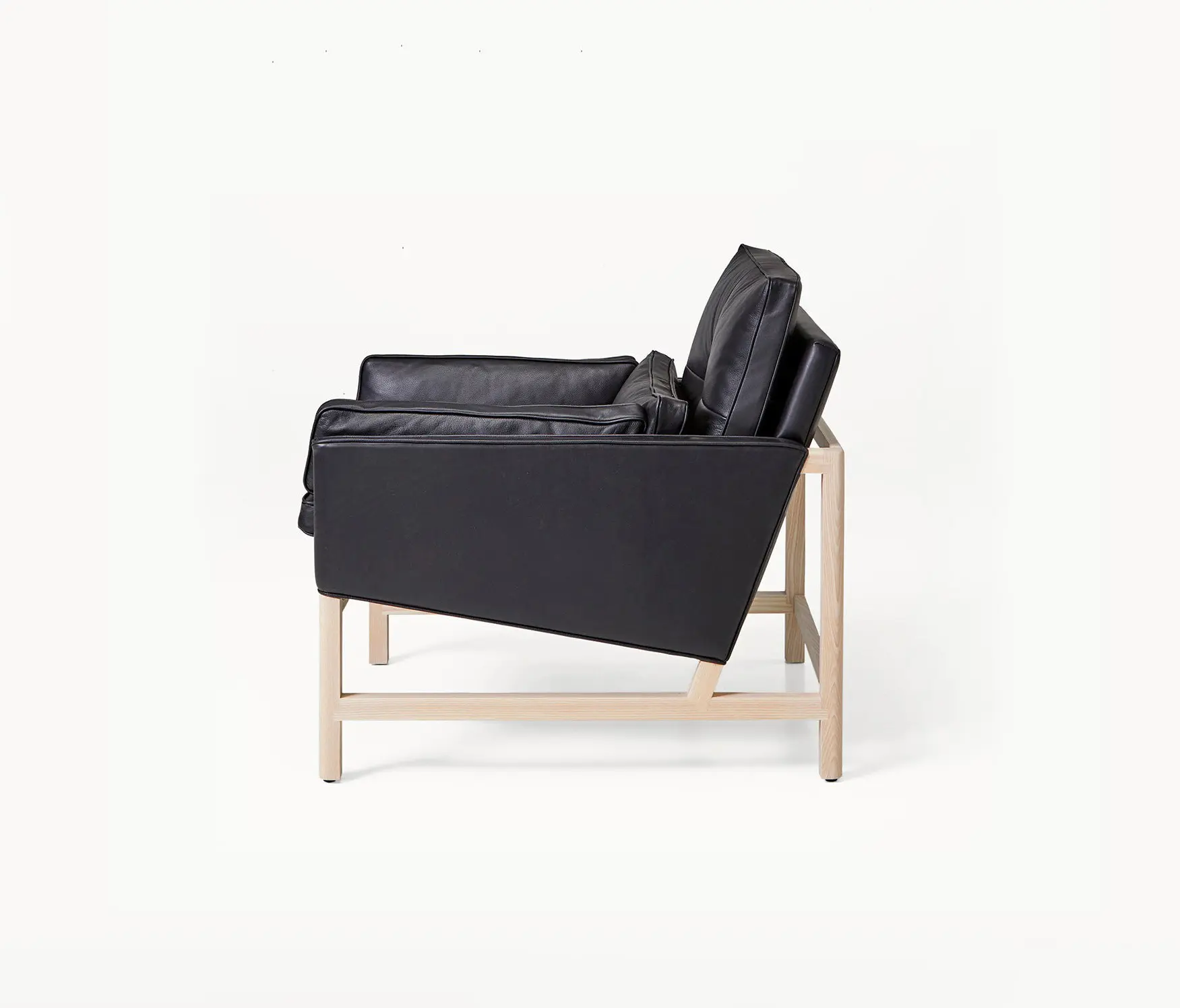 BassamFellows - Wood Frame Lounge Chair
