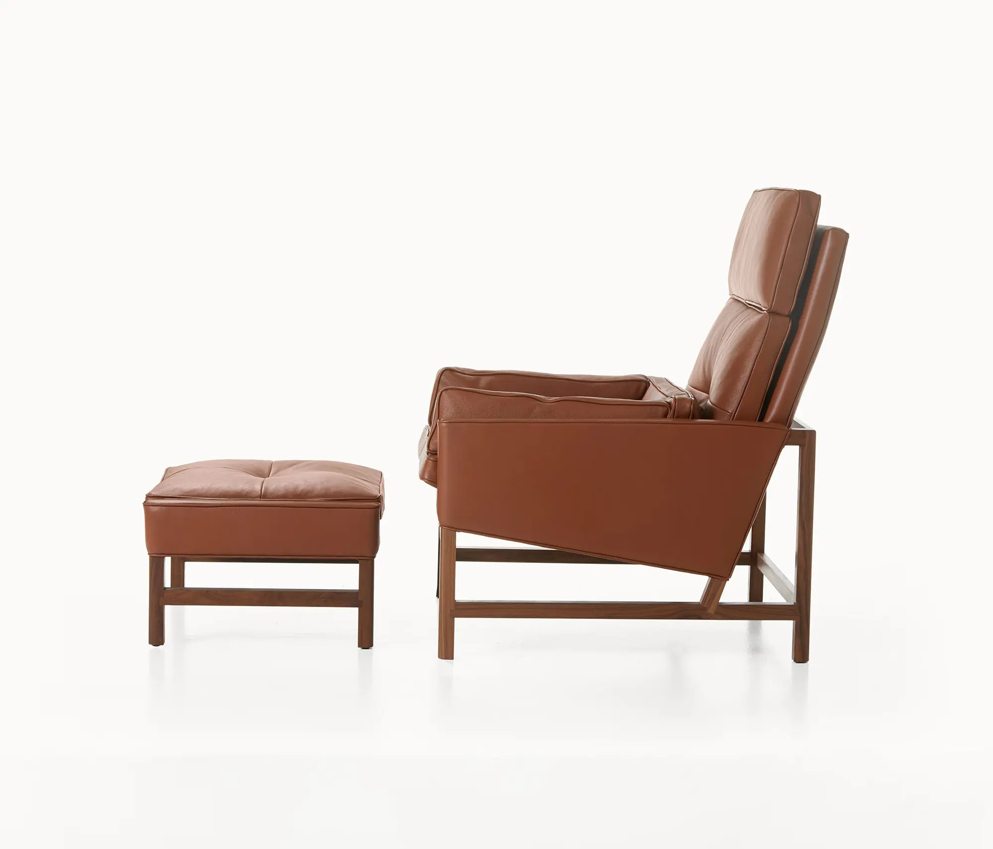 BassamFellows - Wood Frame Lounge Chair