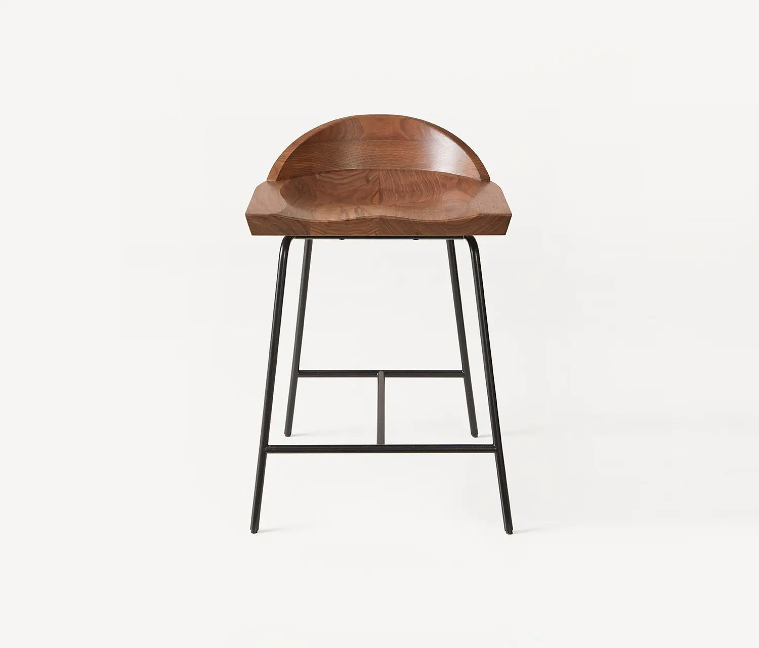 BassamFellows - Spindle Low Back Stool