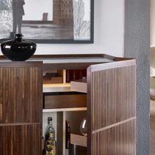 BOOKCASES, CABINETS AND WORK SYSTEM