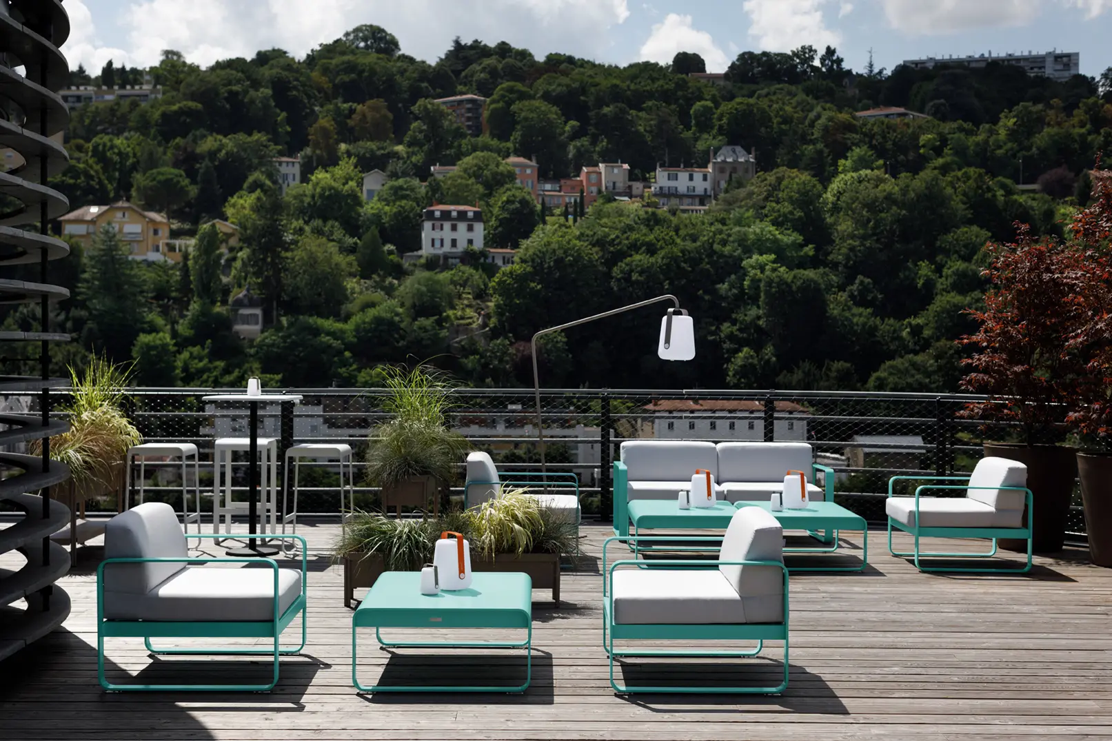 FERMOB - Bellevie | Armchair – Off-White Cushions