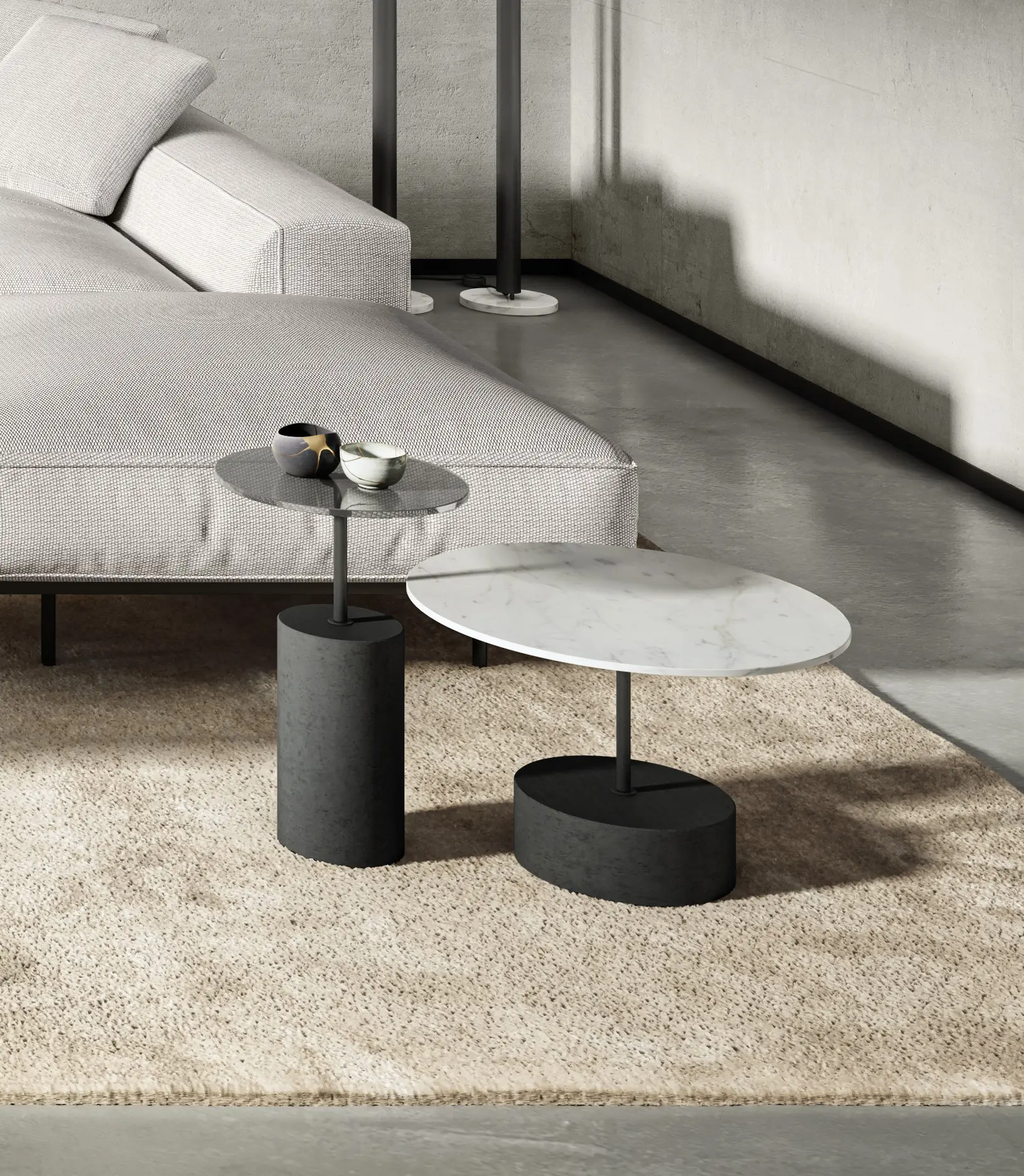 Vibieffe - 9085 Concrete Small tables