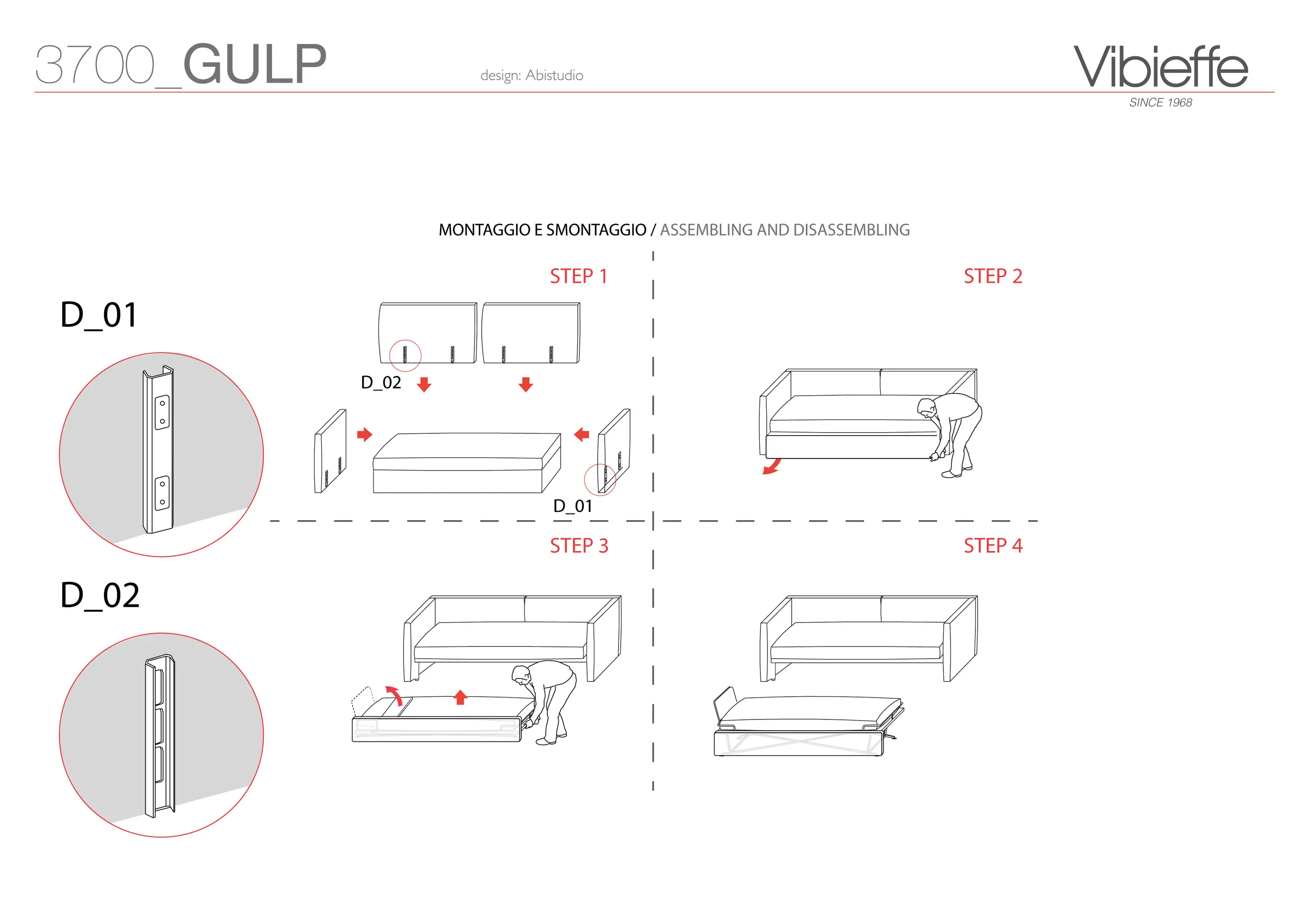 Vibieffe - 3700 Gulp Sofa bed