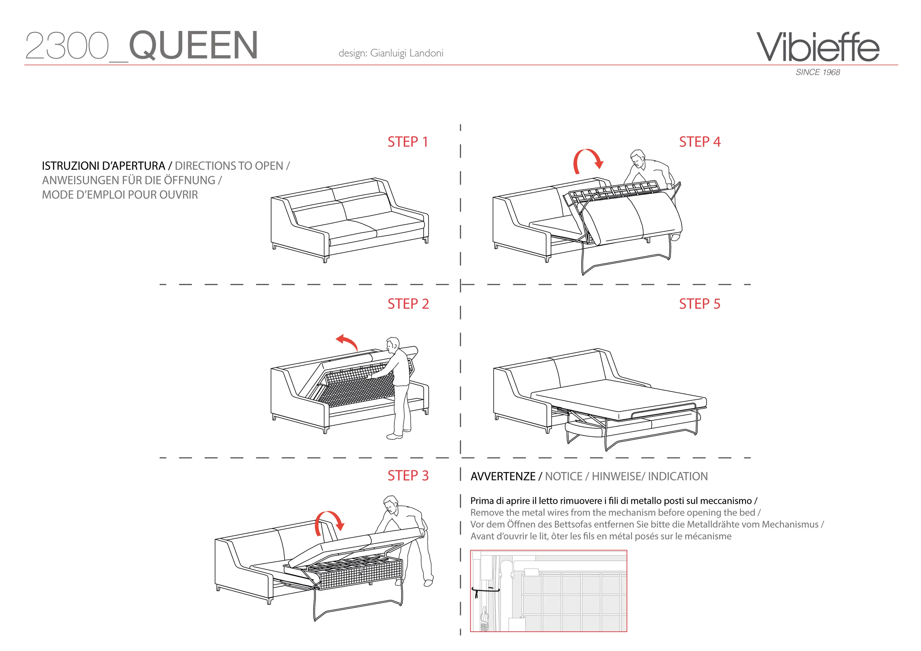 Vibieffe - 2300 Queen Schlafsofa