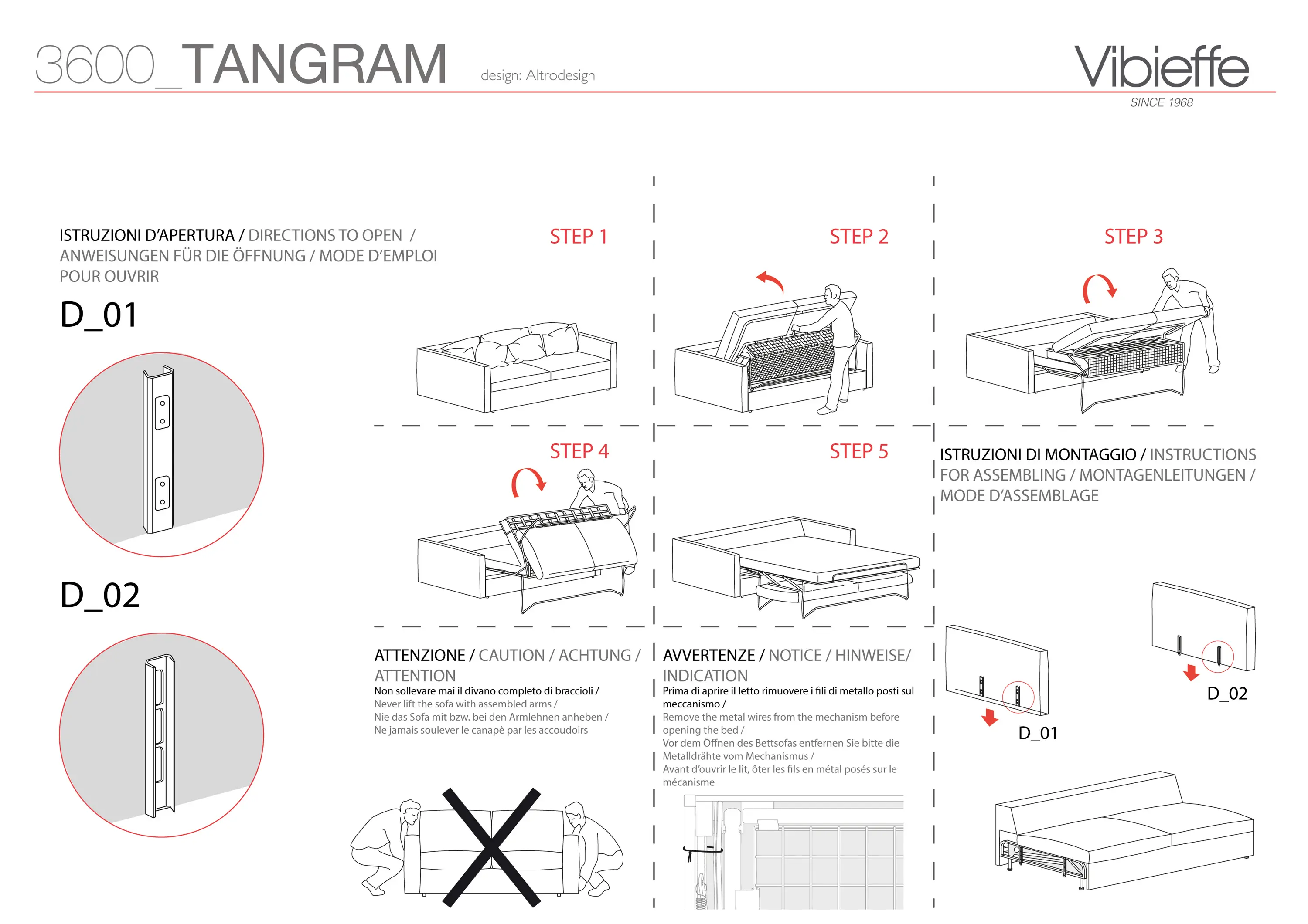 Vibieffe - Tangram 3600 Canapé-lit
