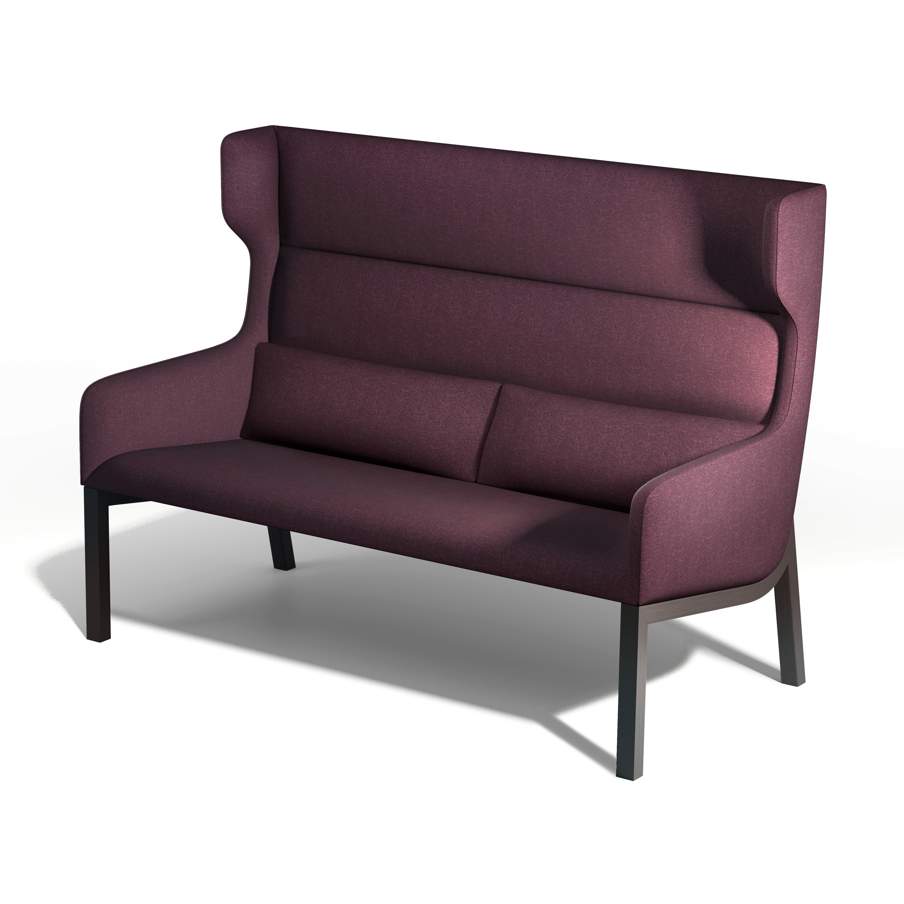 Display product aris lounge - 2-seater sofa high, open armrests from manufacturer Rossin srl