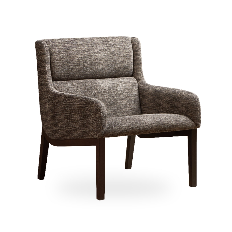 Display product aris lounge - Armchair low, open armrests from manufacturer Rossin srl