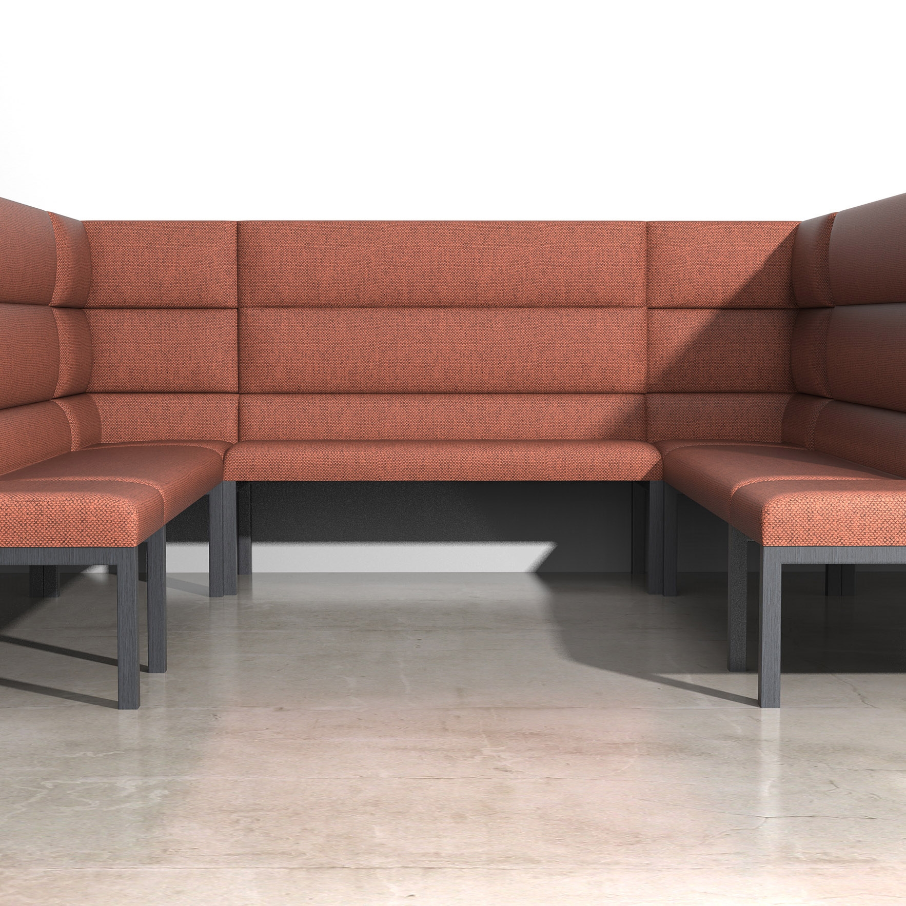 Display product aris wall - Bench low, backrest high, no armrest from manufacturer Rossin srl
