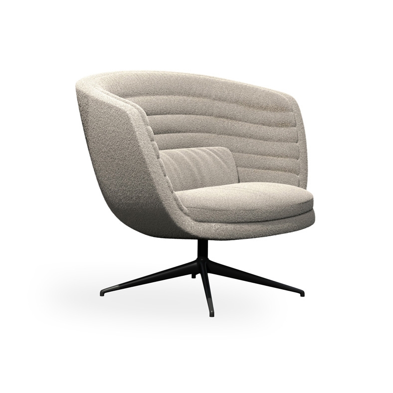 Mostrar el producto cleo metal soft - lounge chair low backrest, turning base del fabricante Rossin srl
