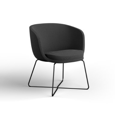 Display product cleo mini low - plain padding, metal sled pedestal from manufacturer Rossin srl