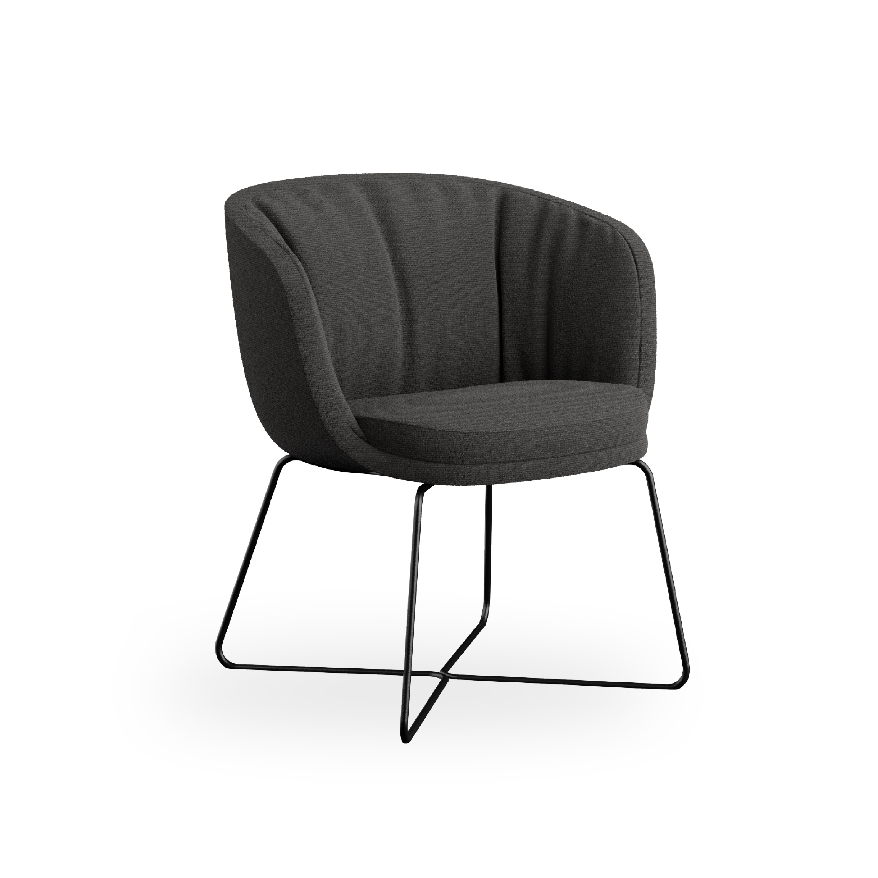 Display product cleo mini low - with wrinkels, metal sled pedestal from manufacturer Rossin srl