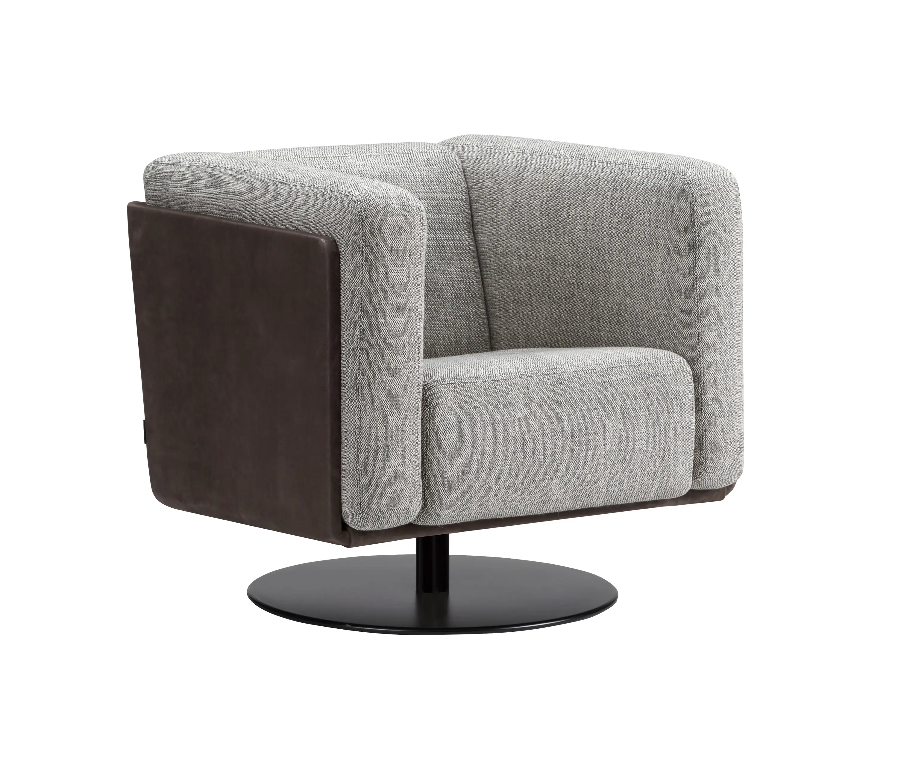 Rossin srl - coco - Lounge armchair, svivel, with round base