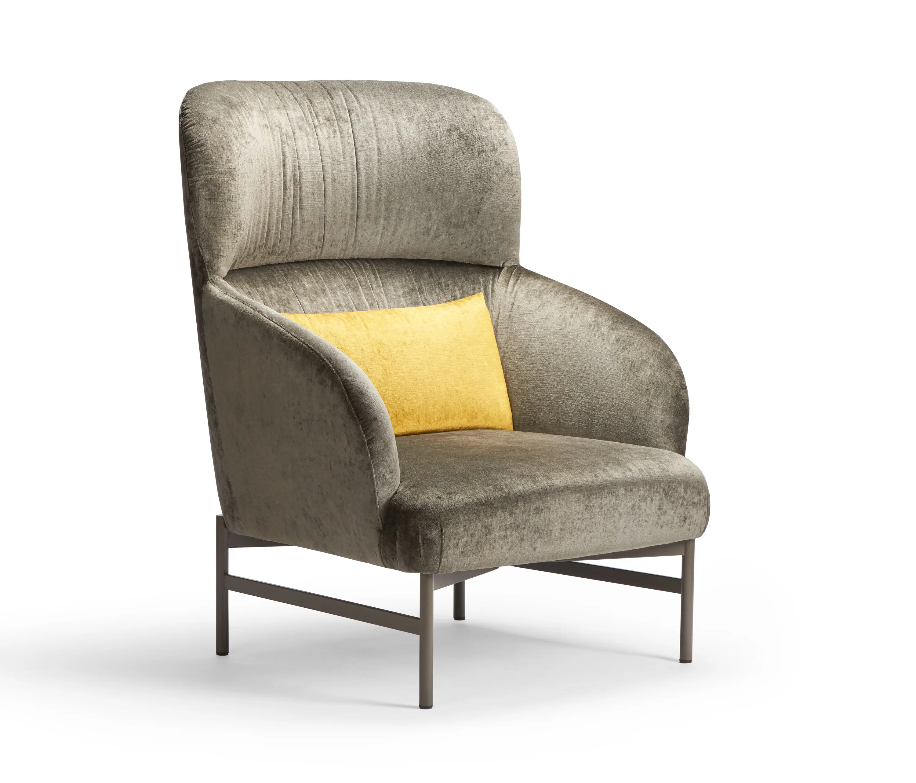 Rossin srl - kamal - Armchair high with back cushion