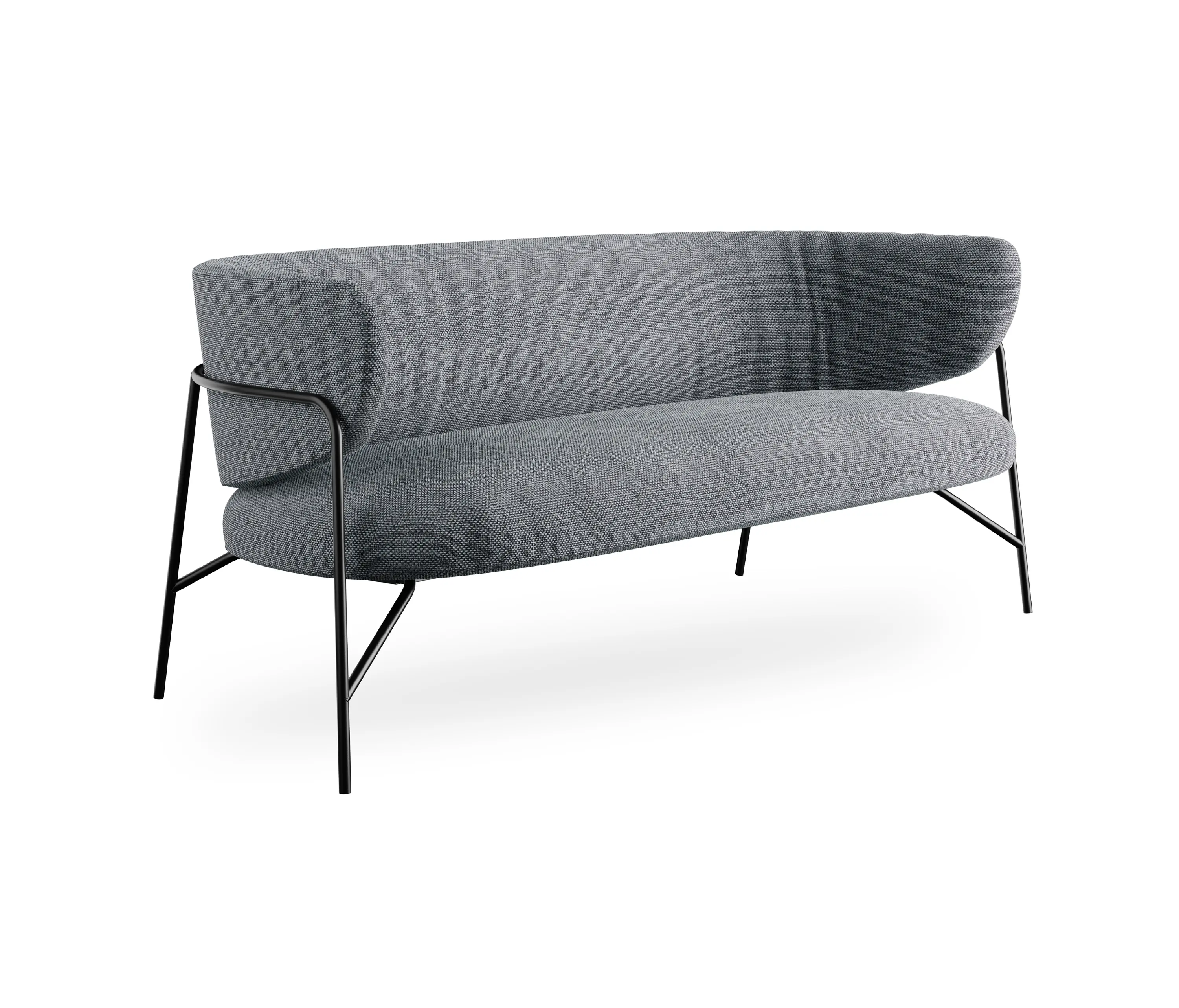 Rossin srl - samurai - 2-seater lounge sofa, low backrest