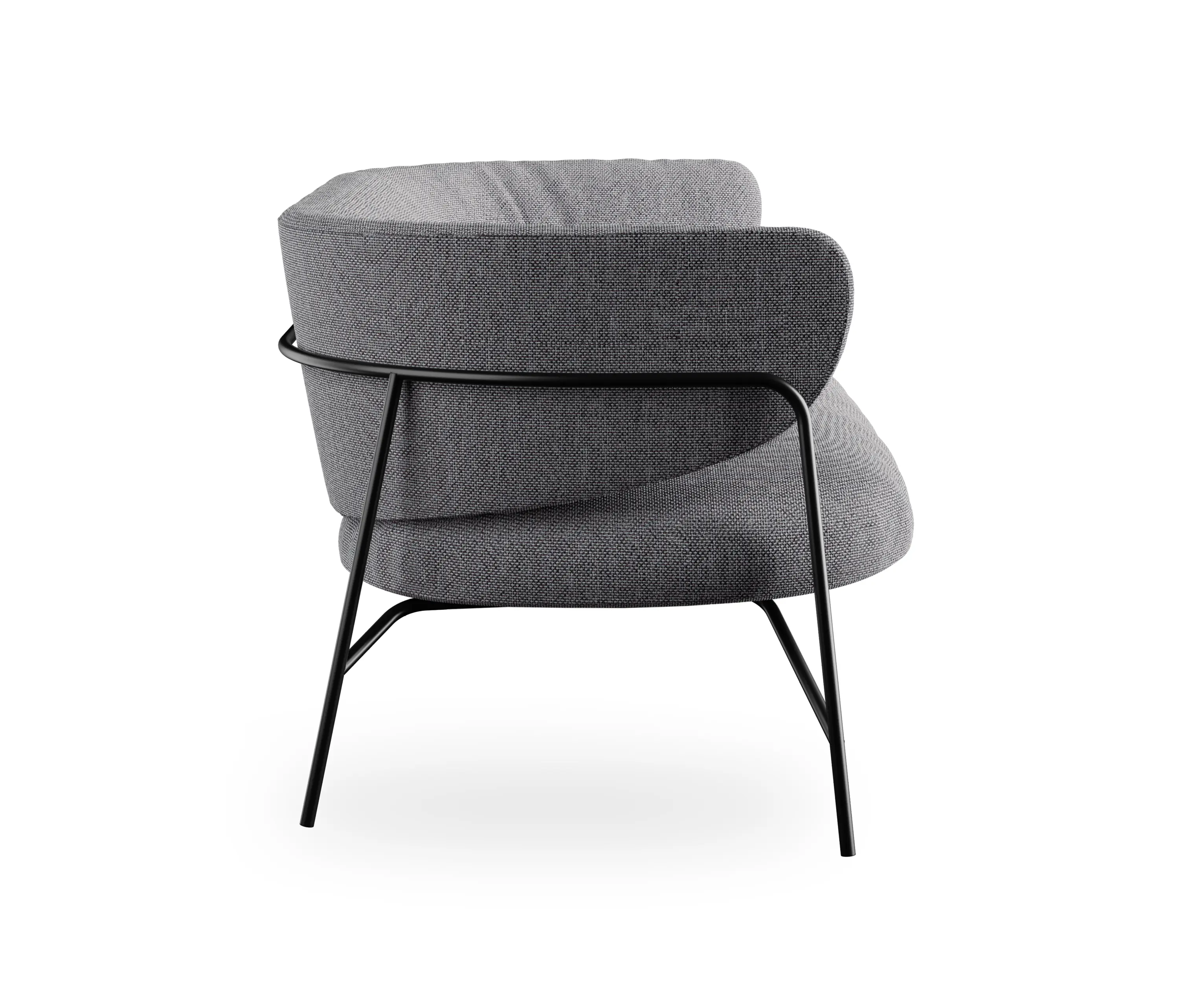 Rossin srl - samurai - 2-seater lounge sofa, low backrest