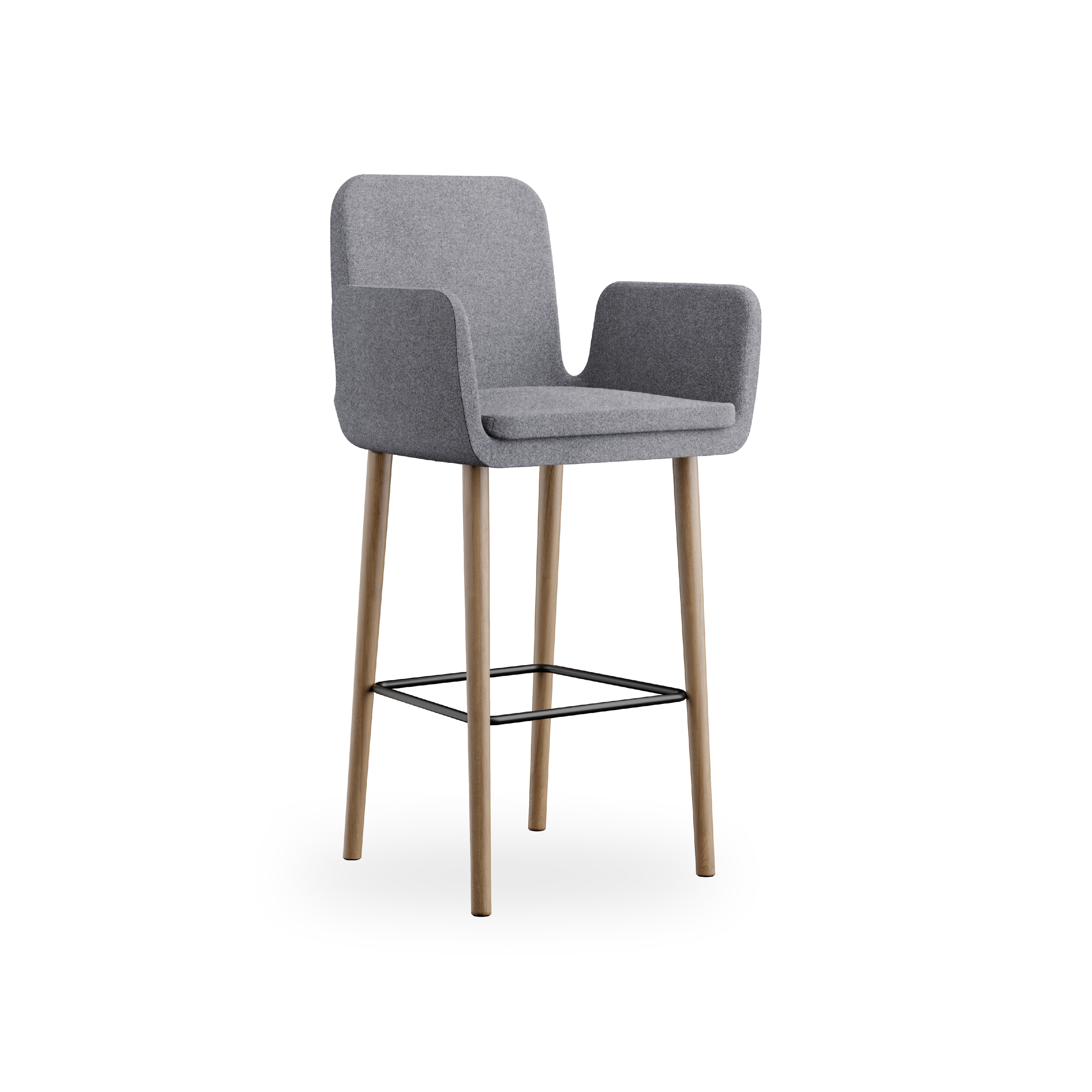Mostra il prodotto sofie - Sgabello con braccioli 4 gambe in legno del produttore Rossin srl