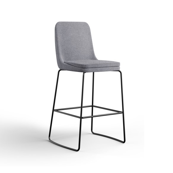 Mostrar el producto sofie - Barstool, sled metal base black, high back del fabricante Rossin srl