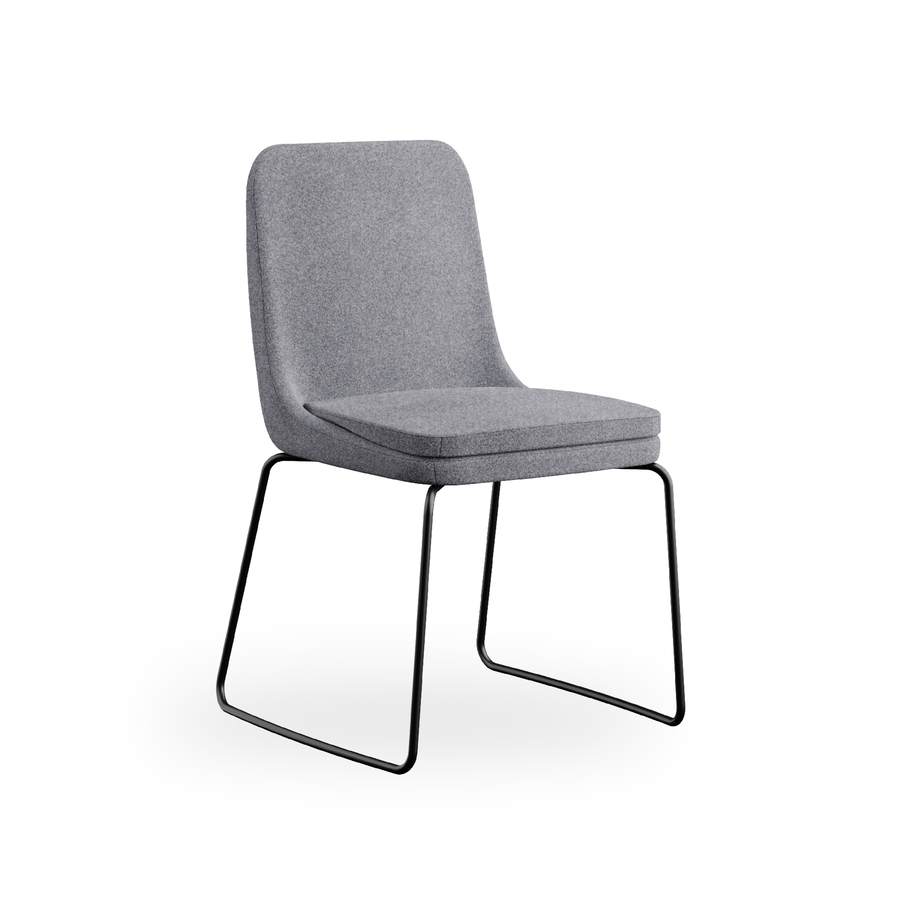 Afficher le produit sofie - Chair, sled metal base black, high back du fabricant Rossin srl